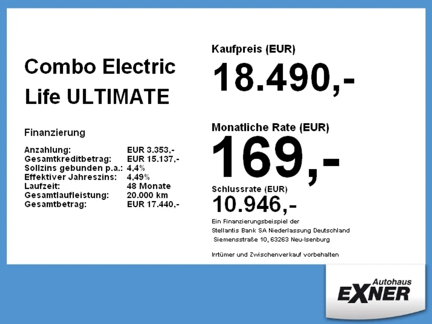 Opel Combo Electric Life ULTIMATE Navi+Pano+SHZ+Kam. Ezüst - 2