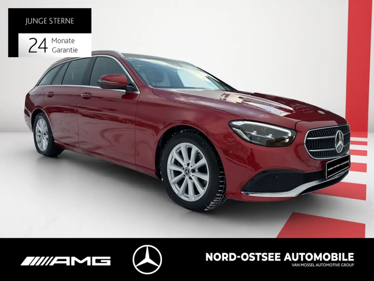 Mercedes-Benz E 220 d T AVANTGARDE PANO KAMERA LED 9G NAVI DAB Rot - 2