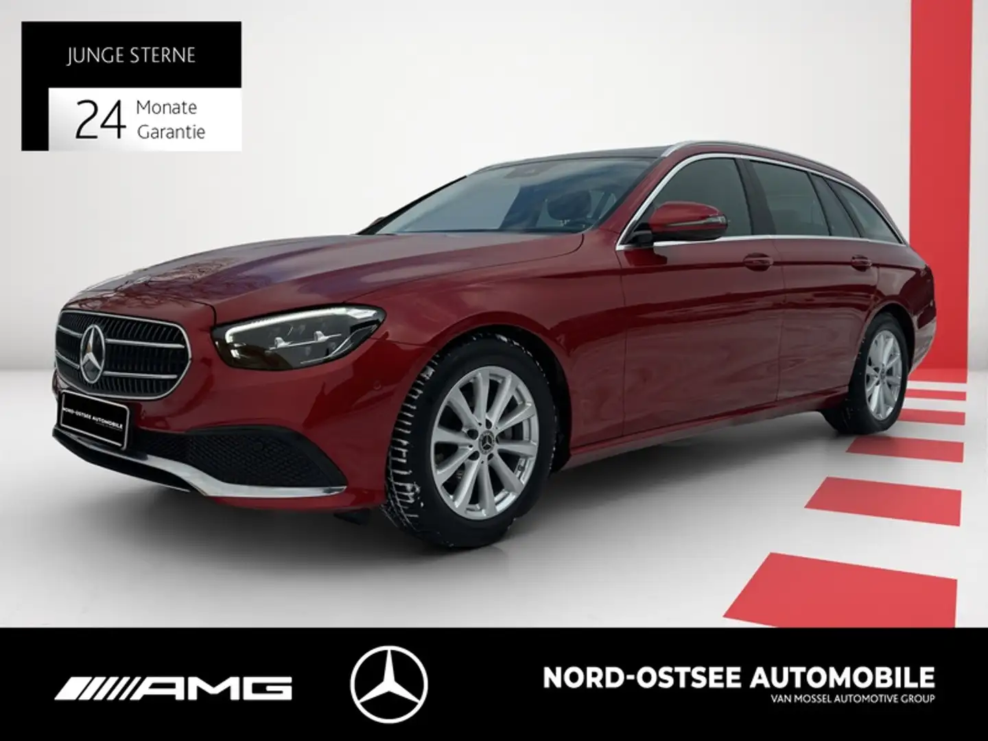 Mercedes-Benz E 220 d T AVANTGARDE PANO KAMERA LED 9G NAVI DAB Rot - 1