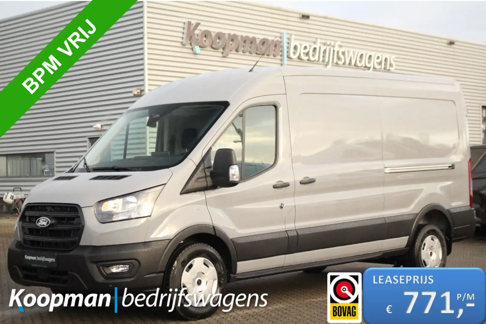 Ford Transit 350 2.0TDCI 165pk L3H2 Trend | Automaat | Nieuw mo Grijs - 1