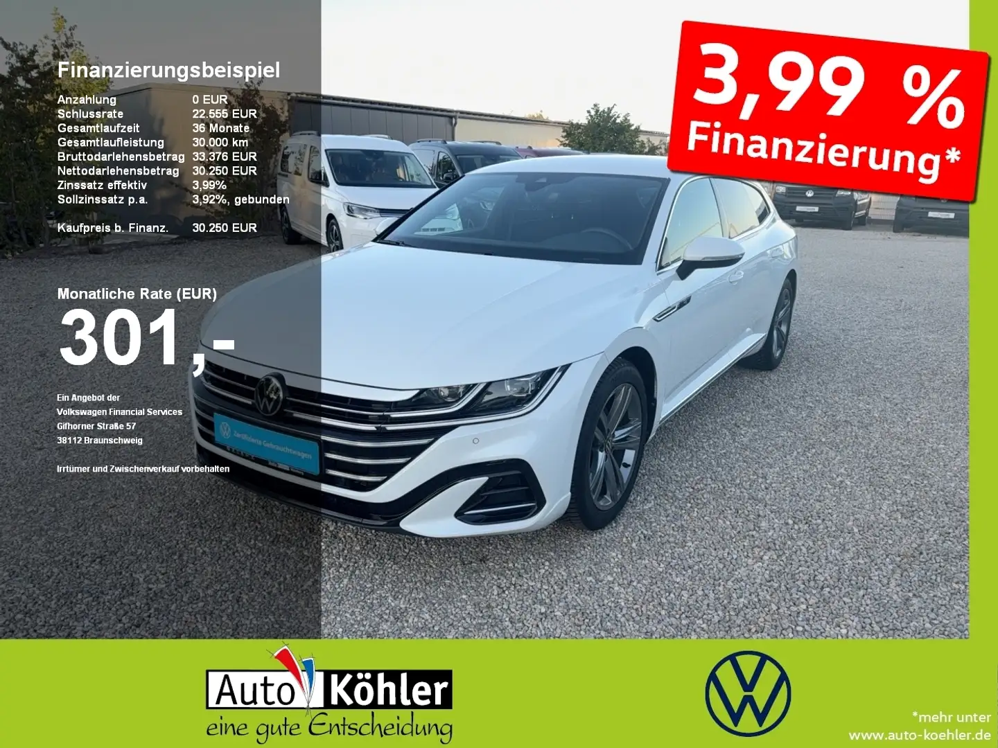 Volkswagen Arteon Shooting Brake 2.0 TSI R-Line Matrix/AHK Wit - 1