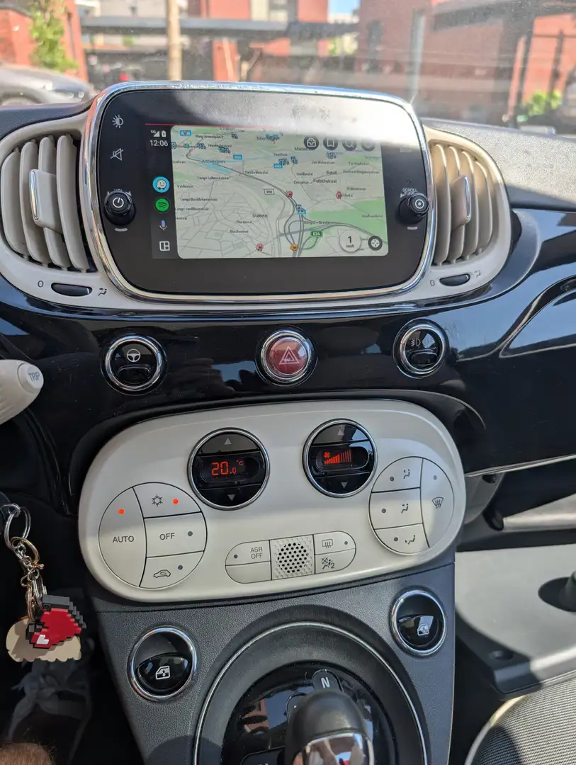 Fiat 500 Parkeersensoren/Android Auto/CarPlay/Auto. Airco Noir - 2