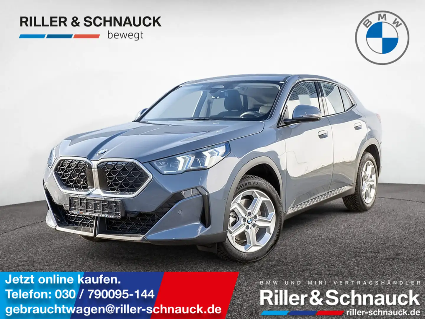 BMW X2 sDrive 20i 360°+LED+HUD+ACC+NAVI+KAM+KEYLE Grigio - 1