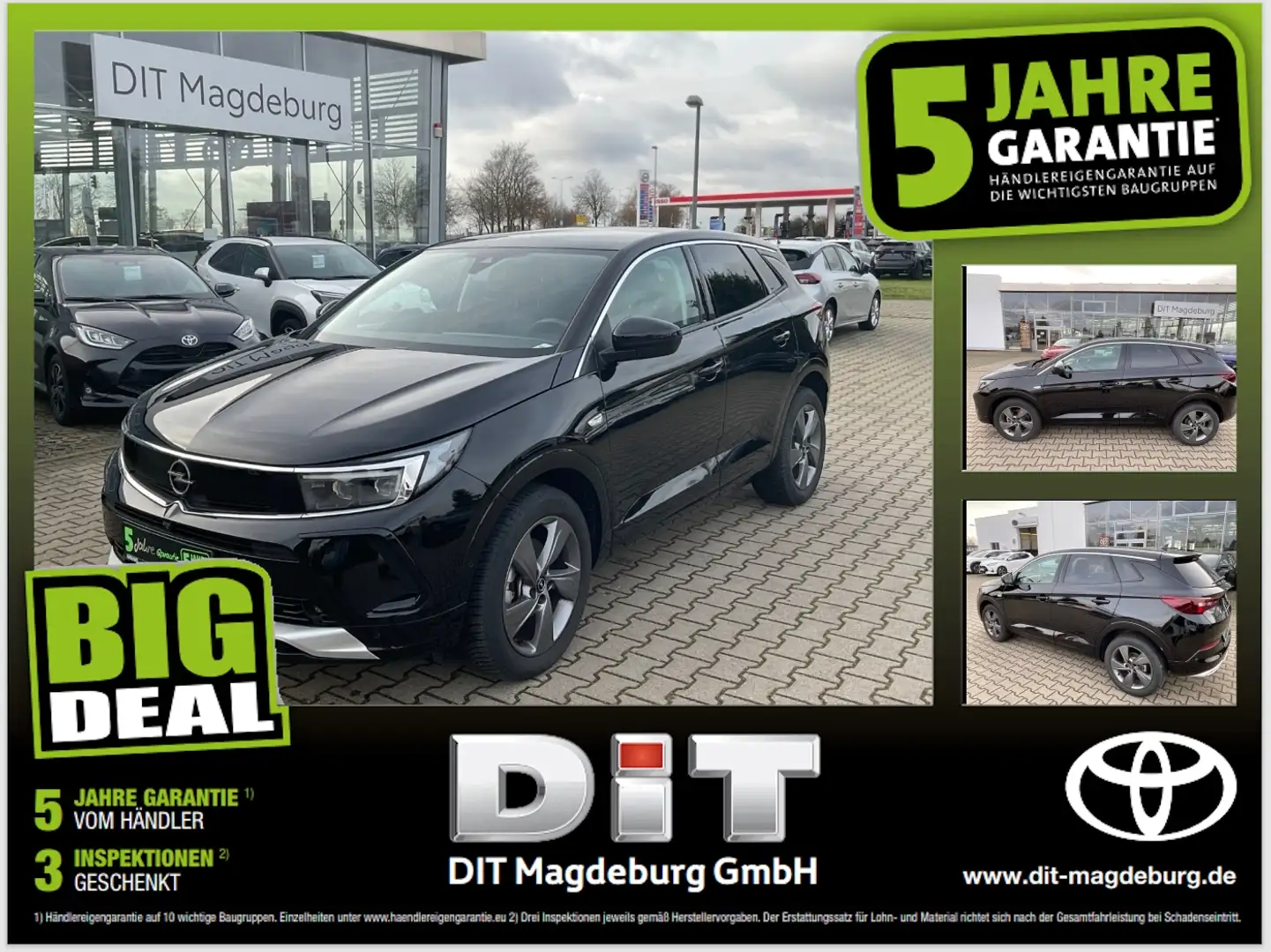 Opel Grandland 1.2 Turbo Elegance ACC+AHK+Alcantara Zwart - 1