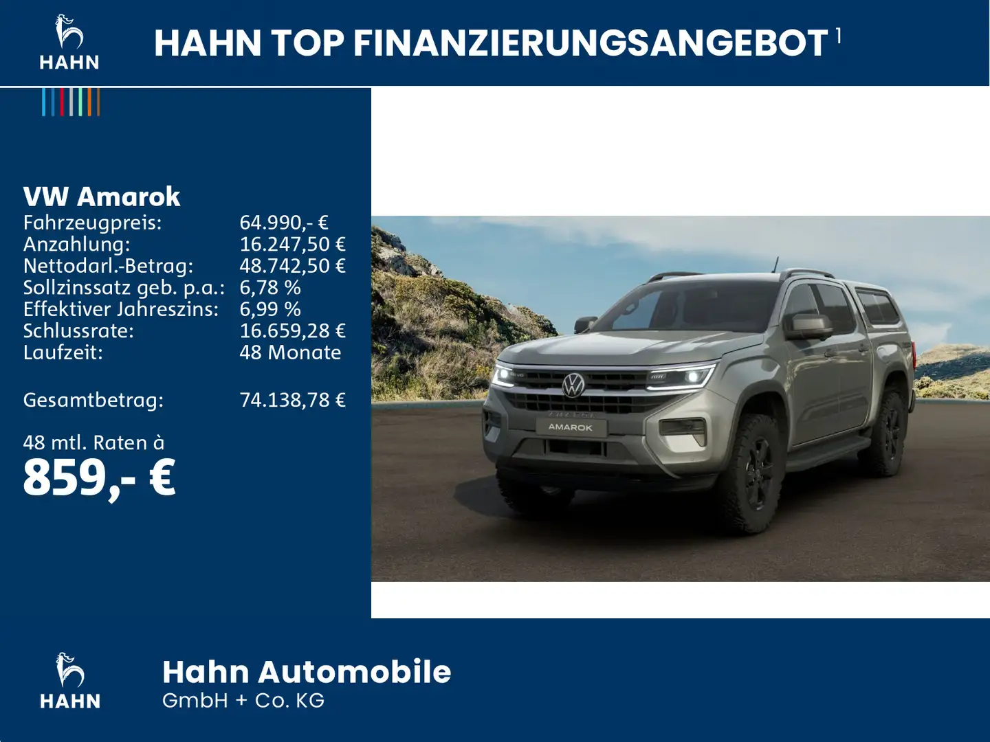 Volkswagen Amarok PanAmericana 3,0TDI 177kW 4M NAVI HARDTOP Gris - 2