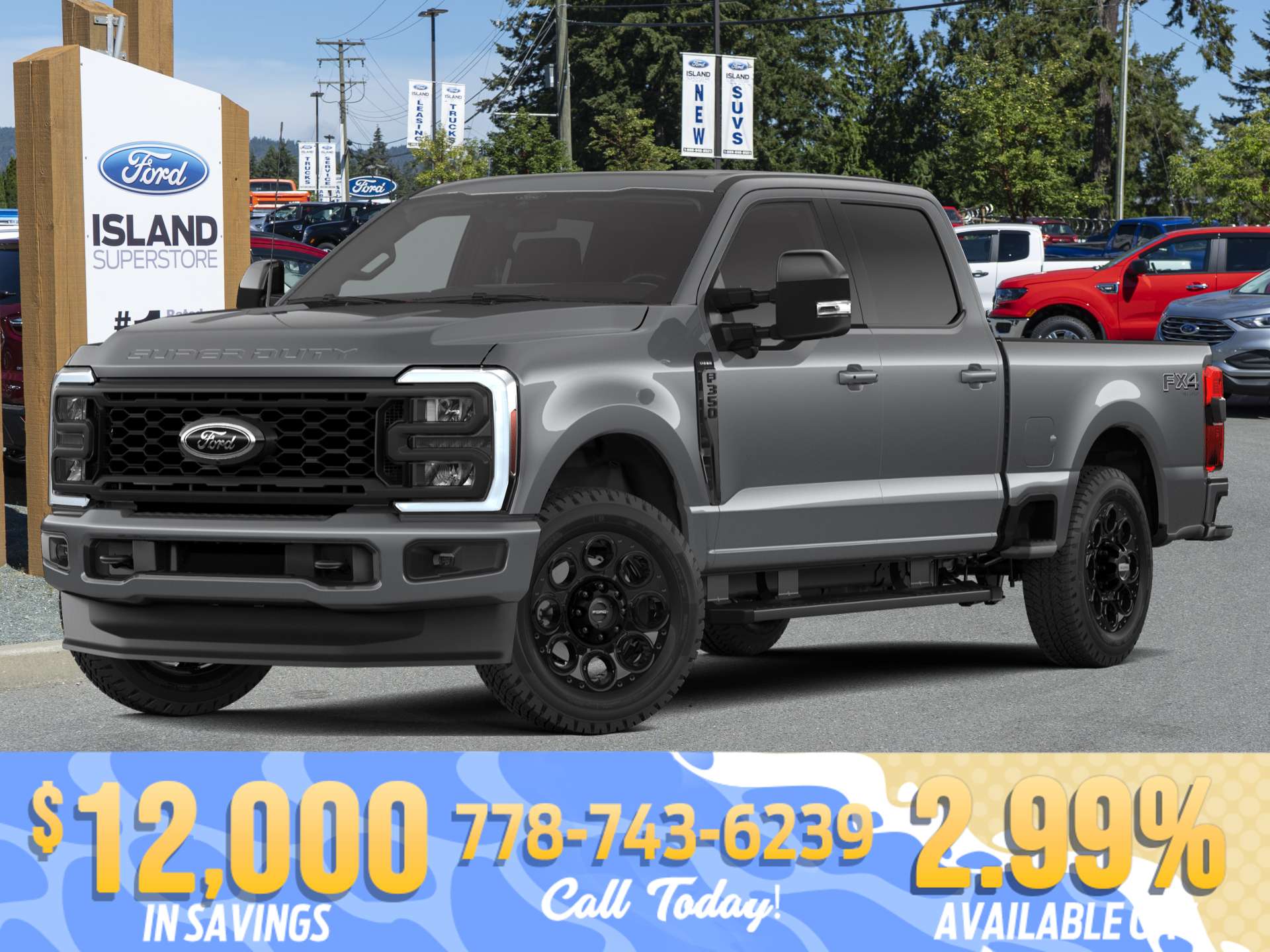 Gray 2026 Ford F-350 Super Duty Pickup Truck Four-Wheel Drive Automatic