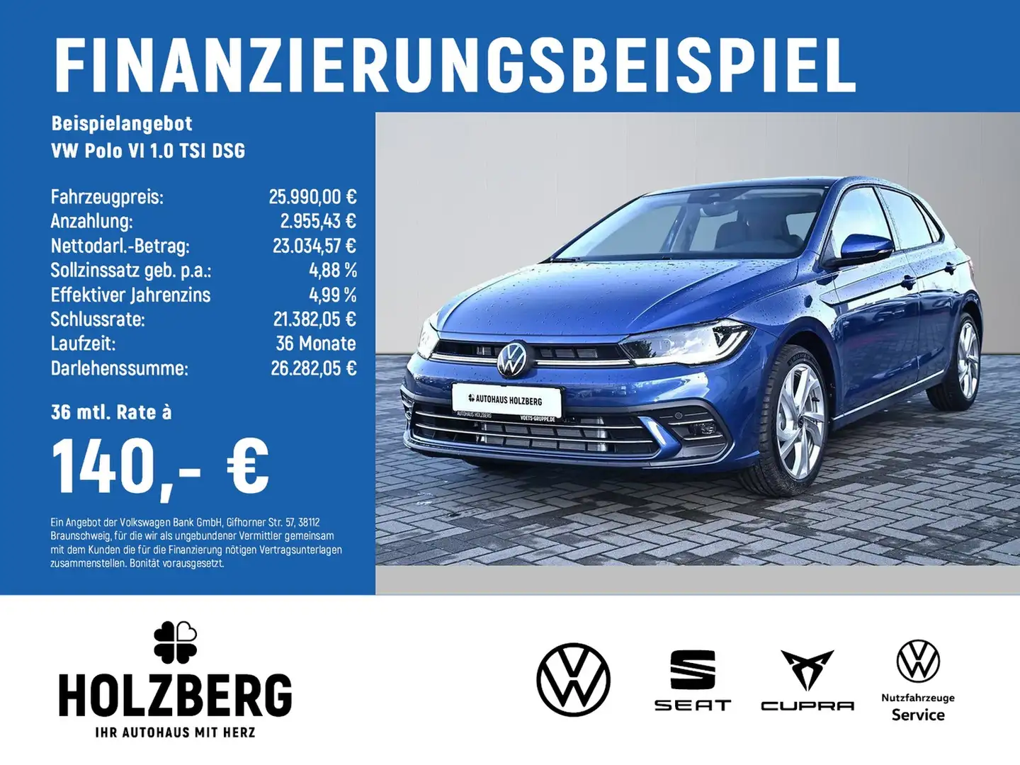 Volkswagen Polo VI 1.0 TSI DSG Style AHK+PANO+IQ.DRIVE+RFK Blau - 2