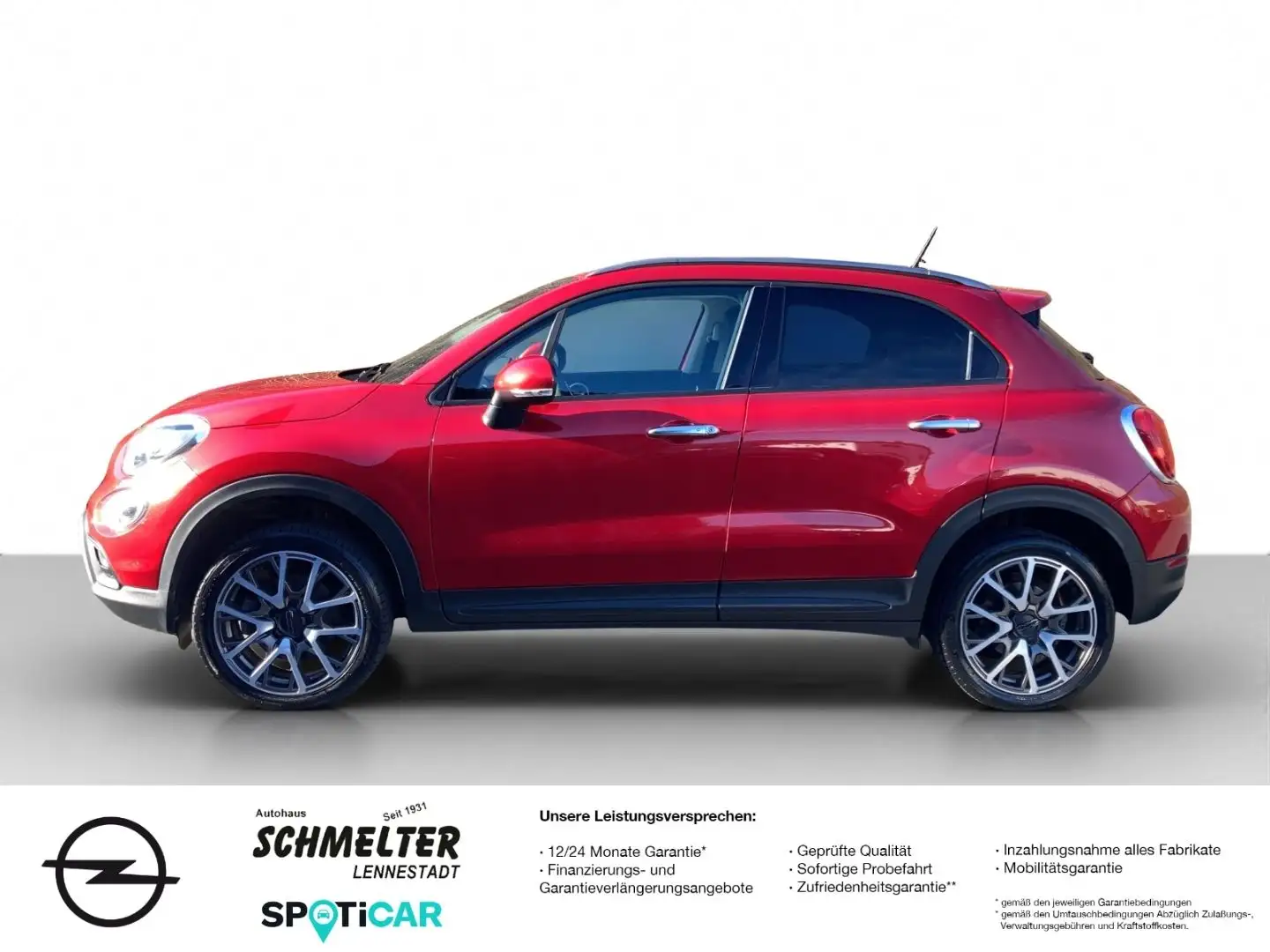 Fiat 500X Design Cross 4x4 1.4 Automatik Ahk Leder Rot - 2