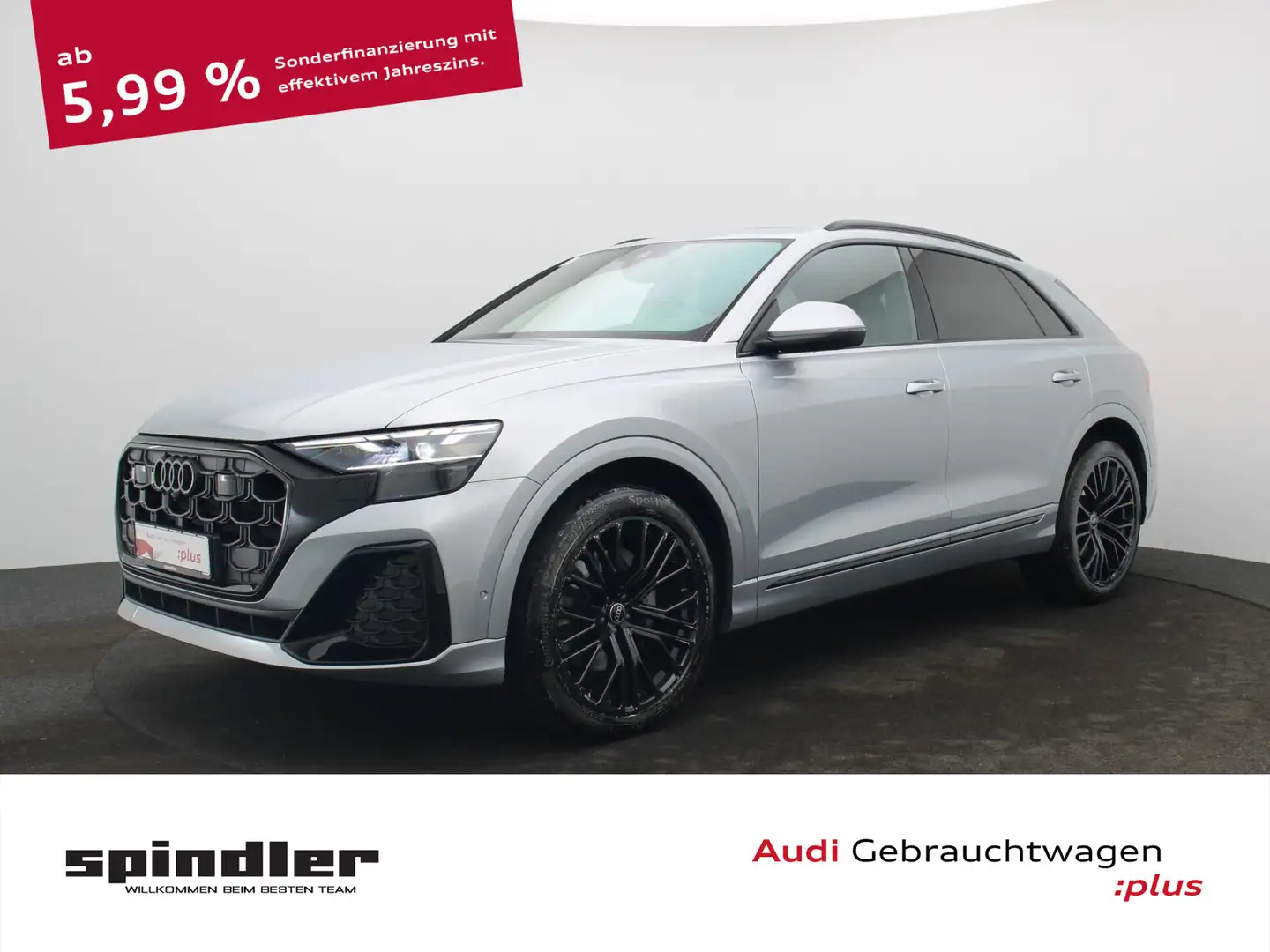 Audi Q8 S-Line 50TDI quattro / Pano, Matrix, B&O, AHK Silber - 1