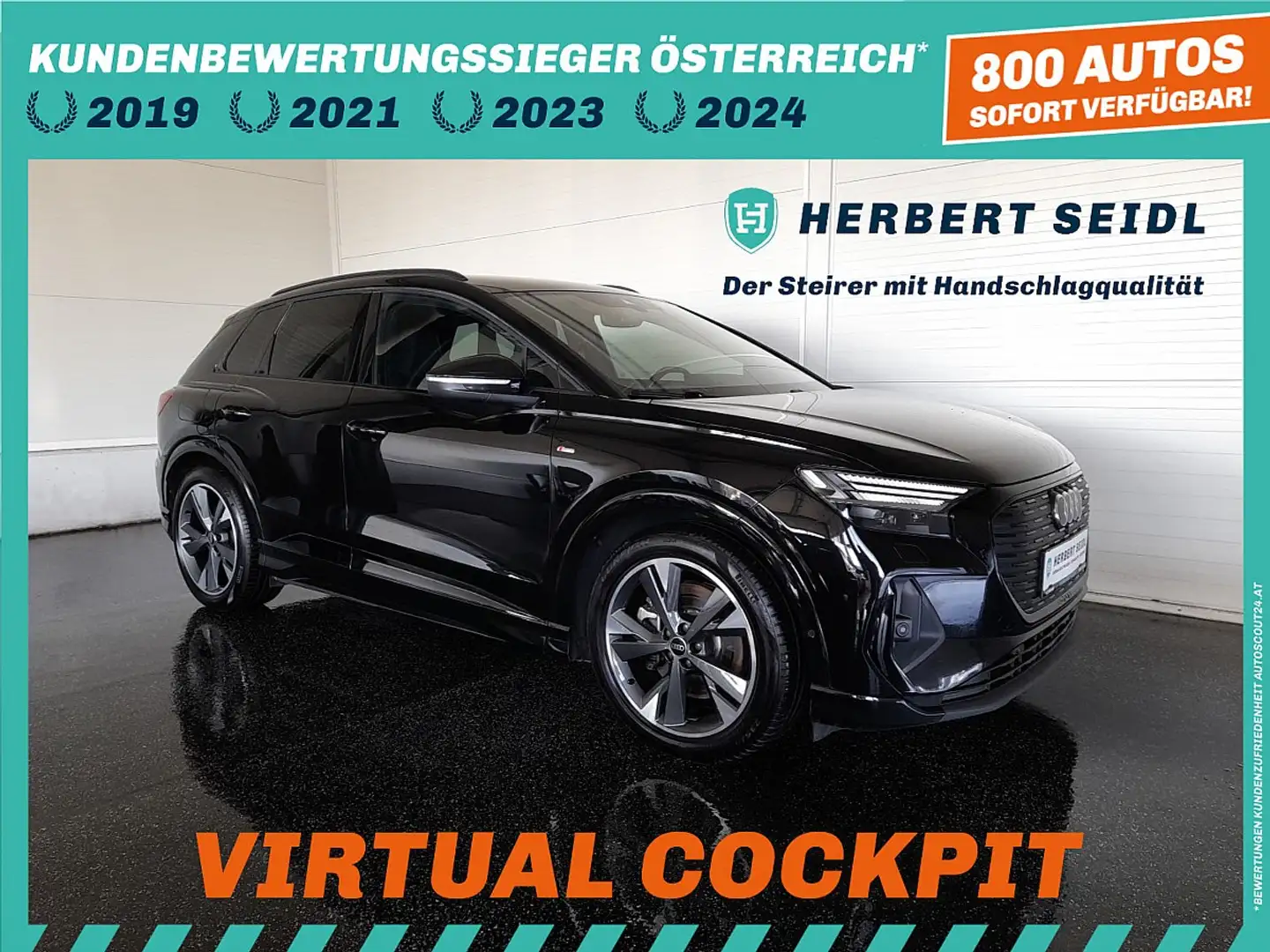 Audi Q4 e-tron 50 quattro S-LINE *MATRIX LED / 20 ZOLL / NAVI ... Schwarz - 1