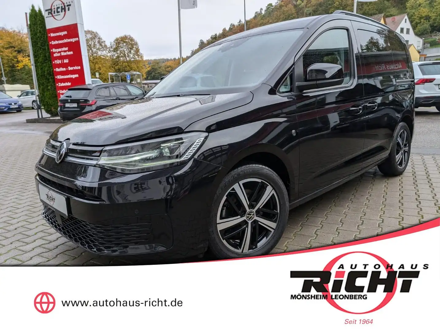 Volkswagen Caddy 1.5TSI DSG Navi LED Kamera Totwinkel Kessy Noir - 1