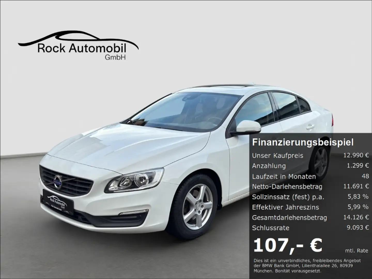 Volvo S60 Linje Business Navigation AHK Weiß - 1