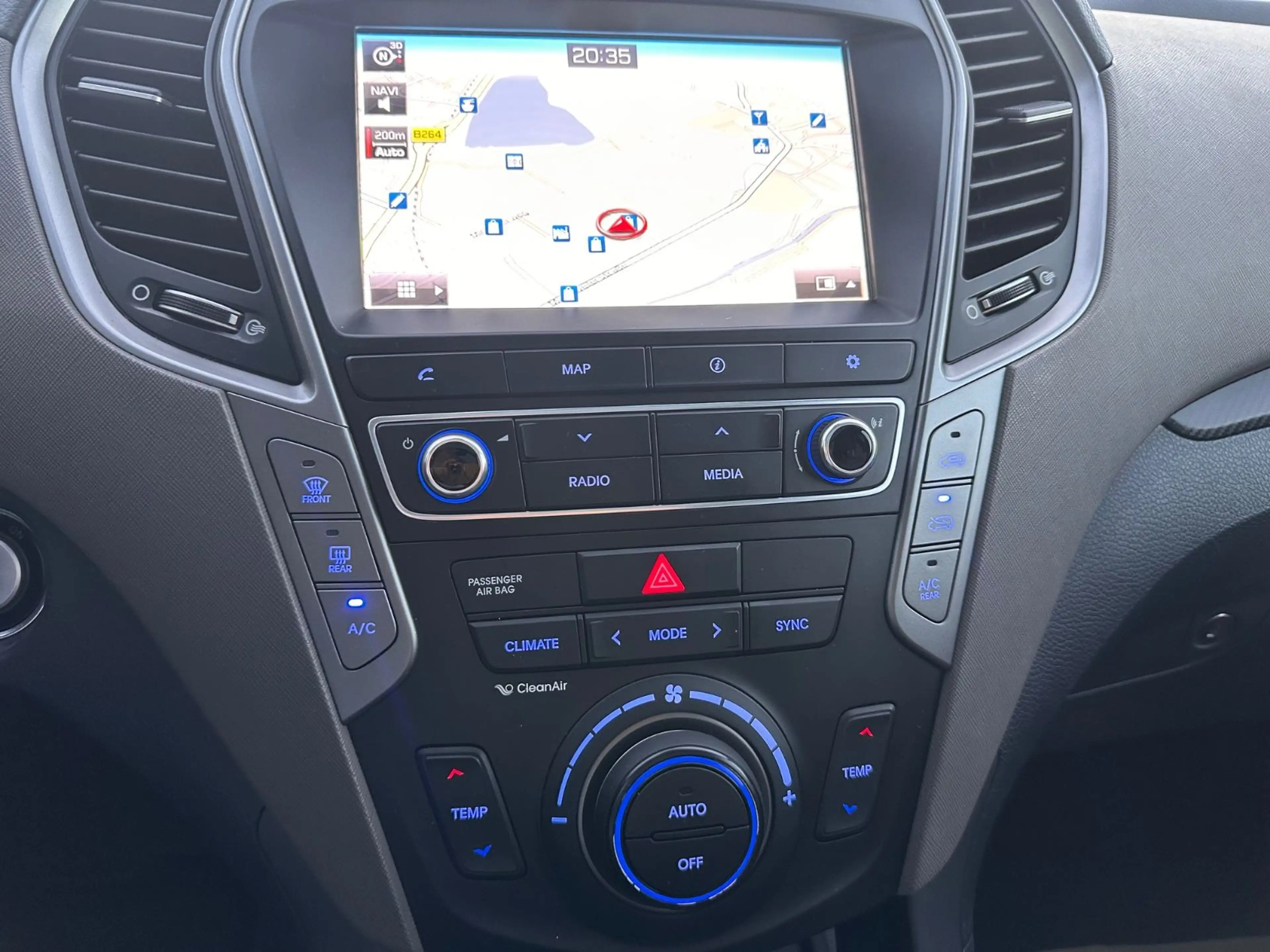 Hyundai SANTA FE blue Premium 4WD*AHK*7Si*Pano*360Cam. — photo 14