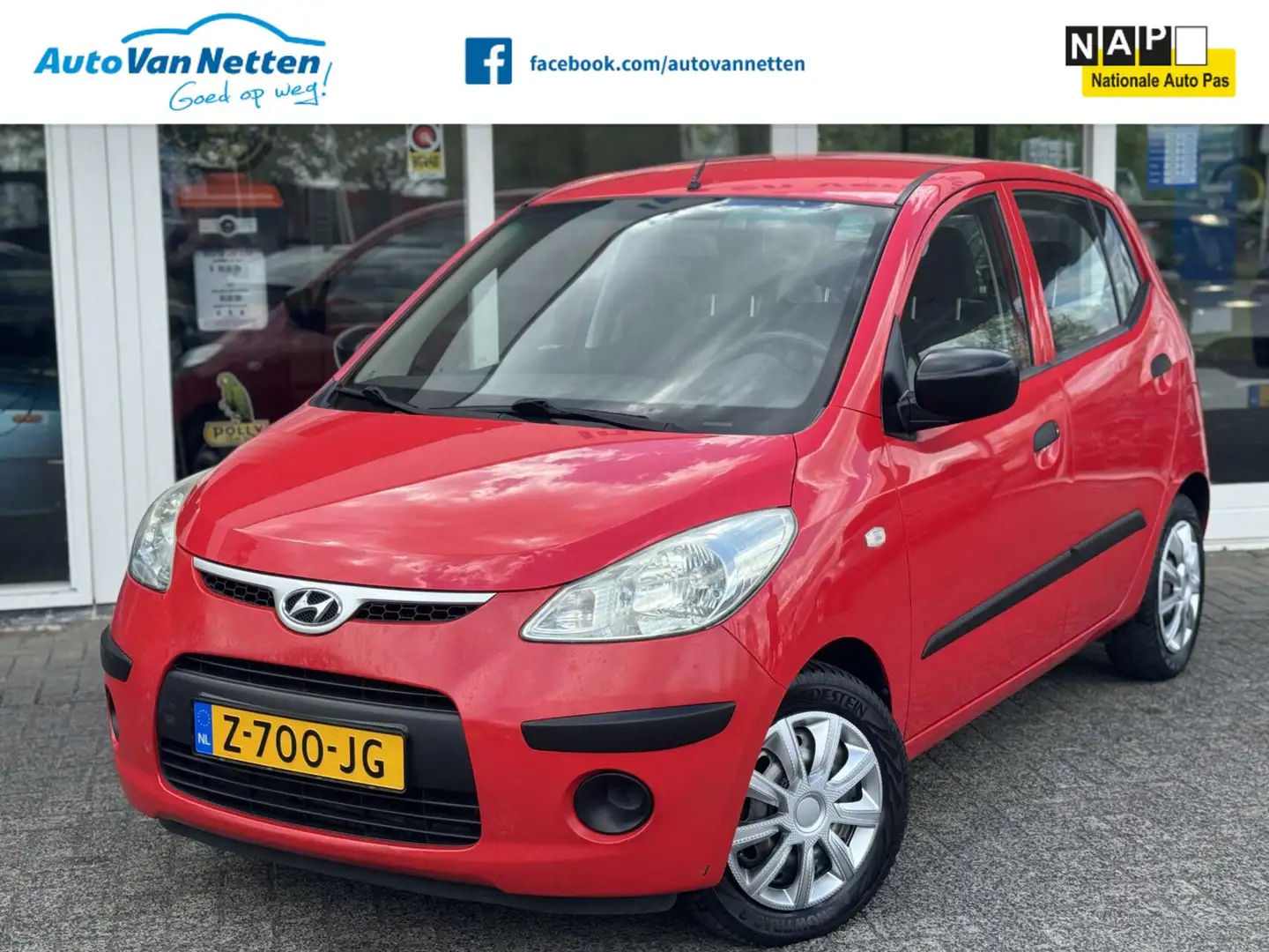 Hyundai i10 1.1i 67pk, Active uitv.,Airco,LPG/G3 Rood - 1