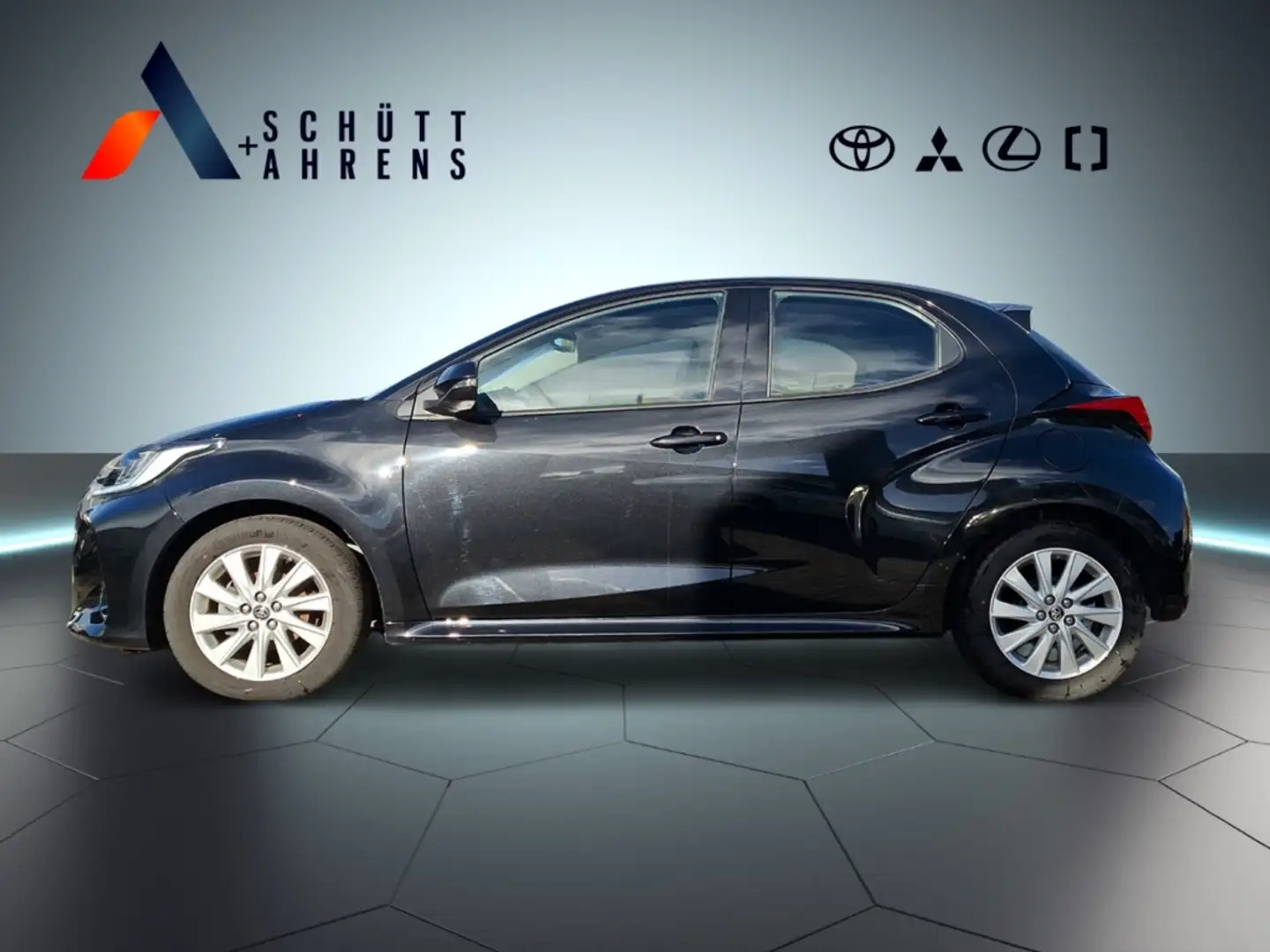 Toyota Yaris 1.5 Dual-VVT-iE EU6d Klima-Autom,LM,Sitzheizung,NS Schwarz - 2