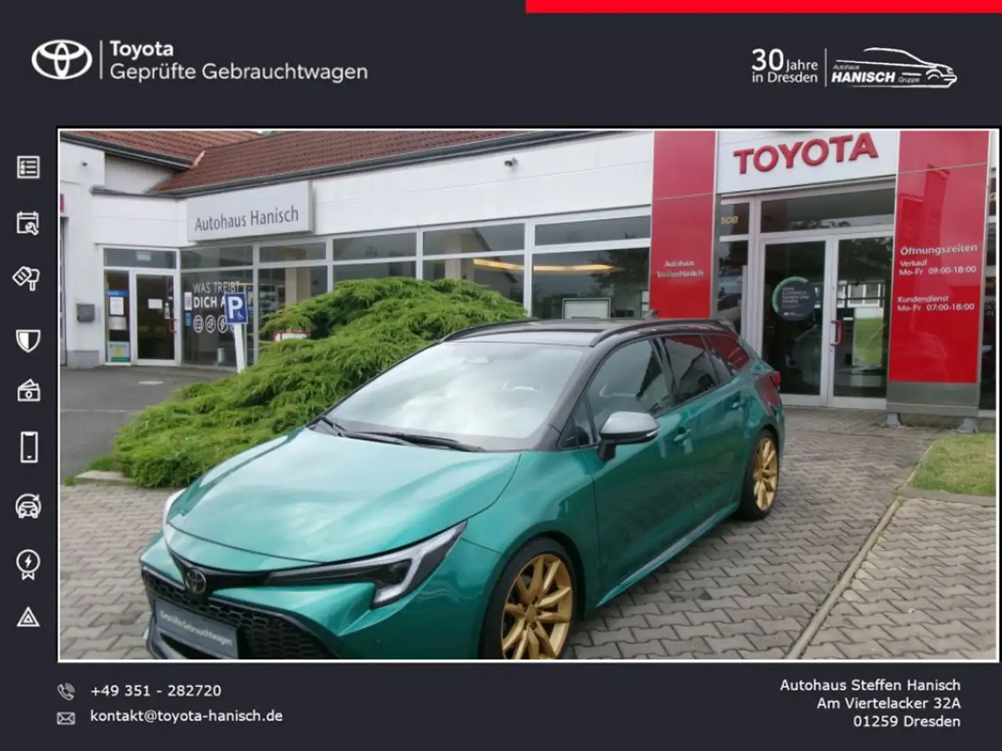 Toyota Corolla 2.0 Hybrid Touring Sports GR Sport zelena - 1