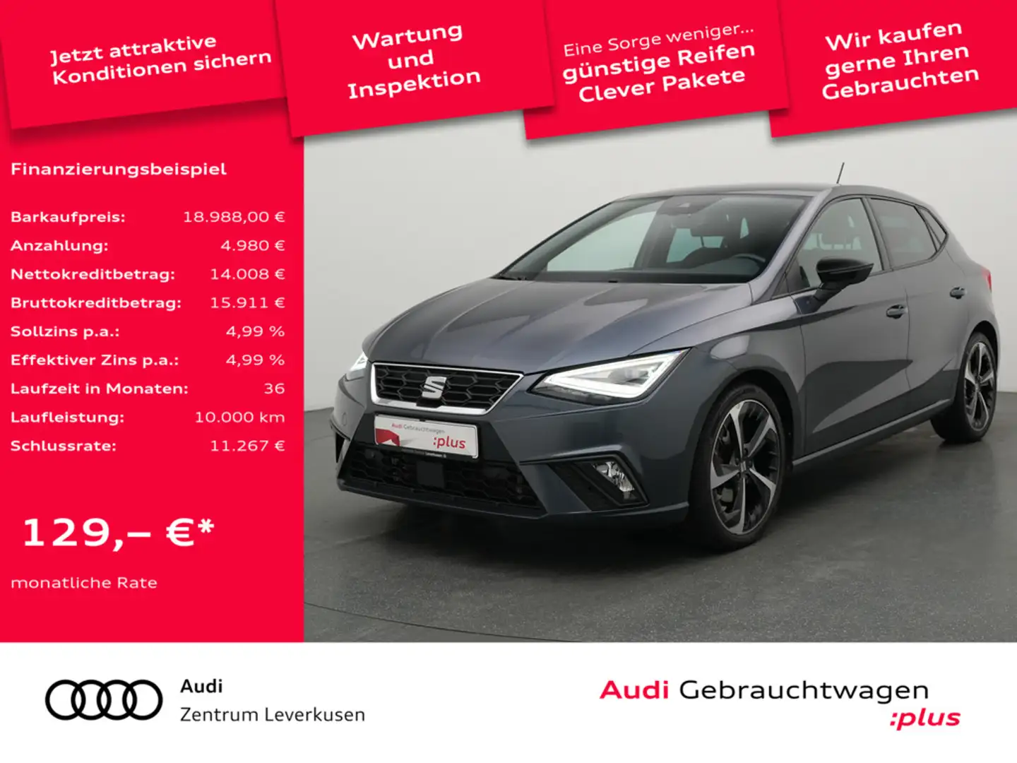 SEAT Ibiza FR DSG CARPLAY PDC KAM VIRT SHZ LED NAVI Schwarz - 1