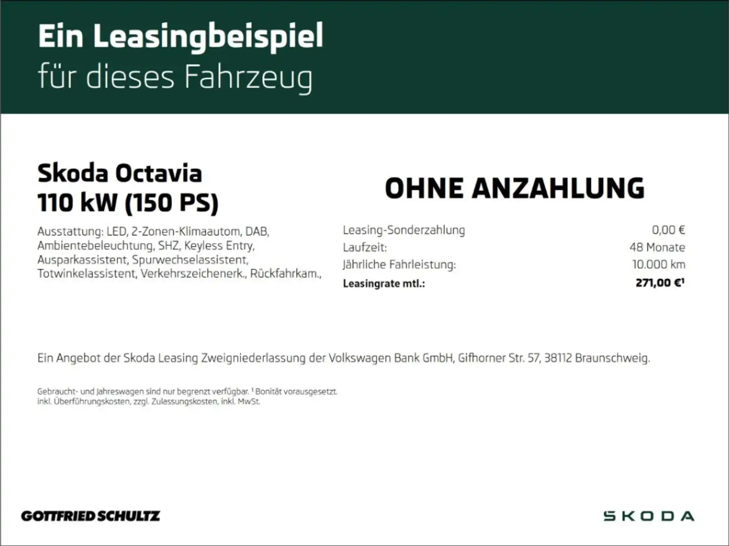 Skoda Octavia Com 1.5 TSI Selection DSG NAVI LED GRA PDC SHZ ALU Schwarz - 2