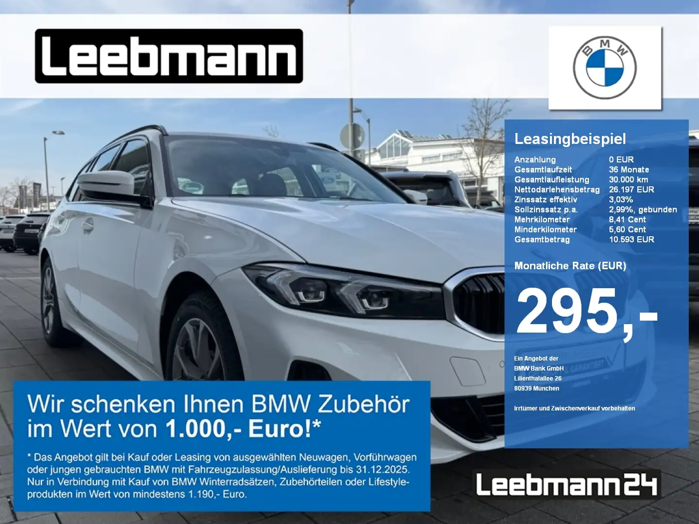 BMW 320 i Touring elSitz/KomfZug GARANTIE bis 12/2028 Weiß - 1