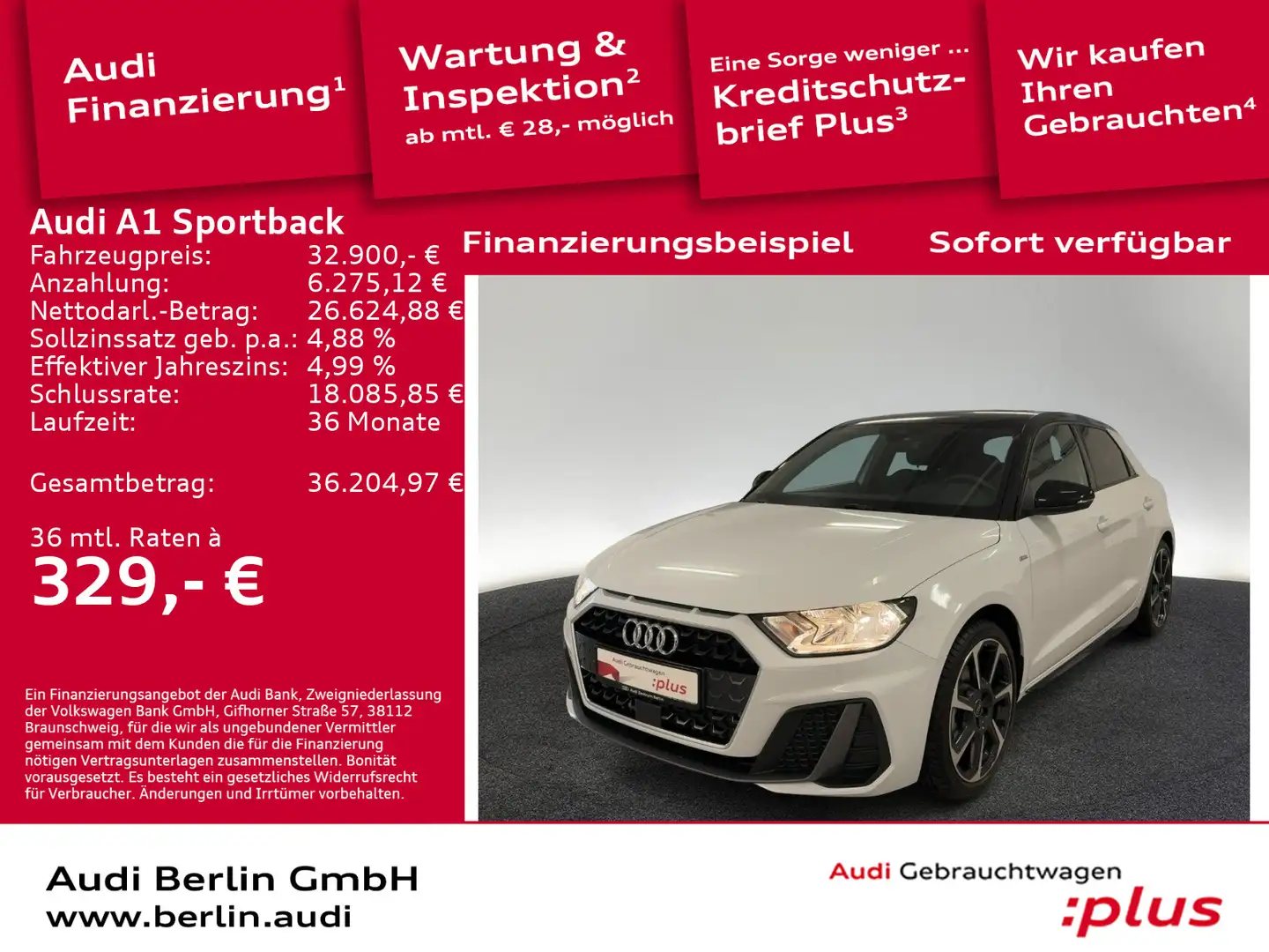 Audi A1 S line 35 TFSI S tr. VIRTUAL PDC Weiß - 1