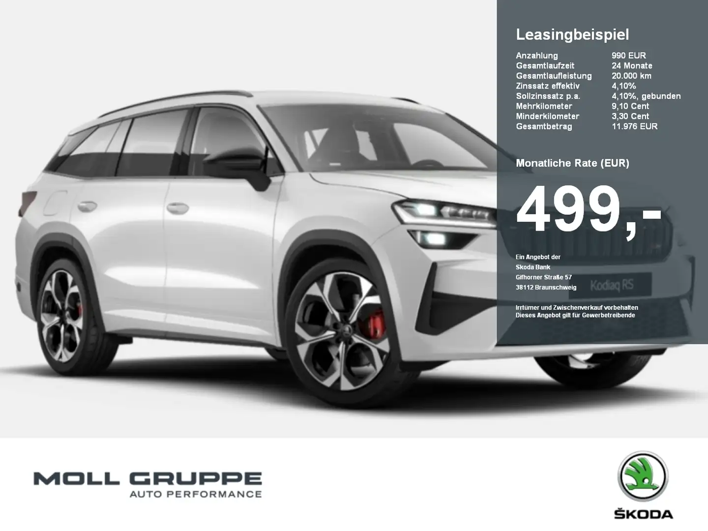 Skoda Kodiaq 2.0 TSI W RS NAVI ACC 360 EL.HECK 4xSHZ Weiß - 1