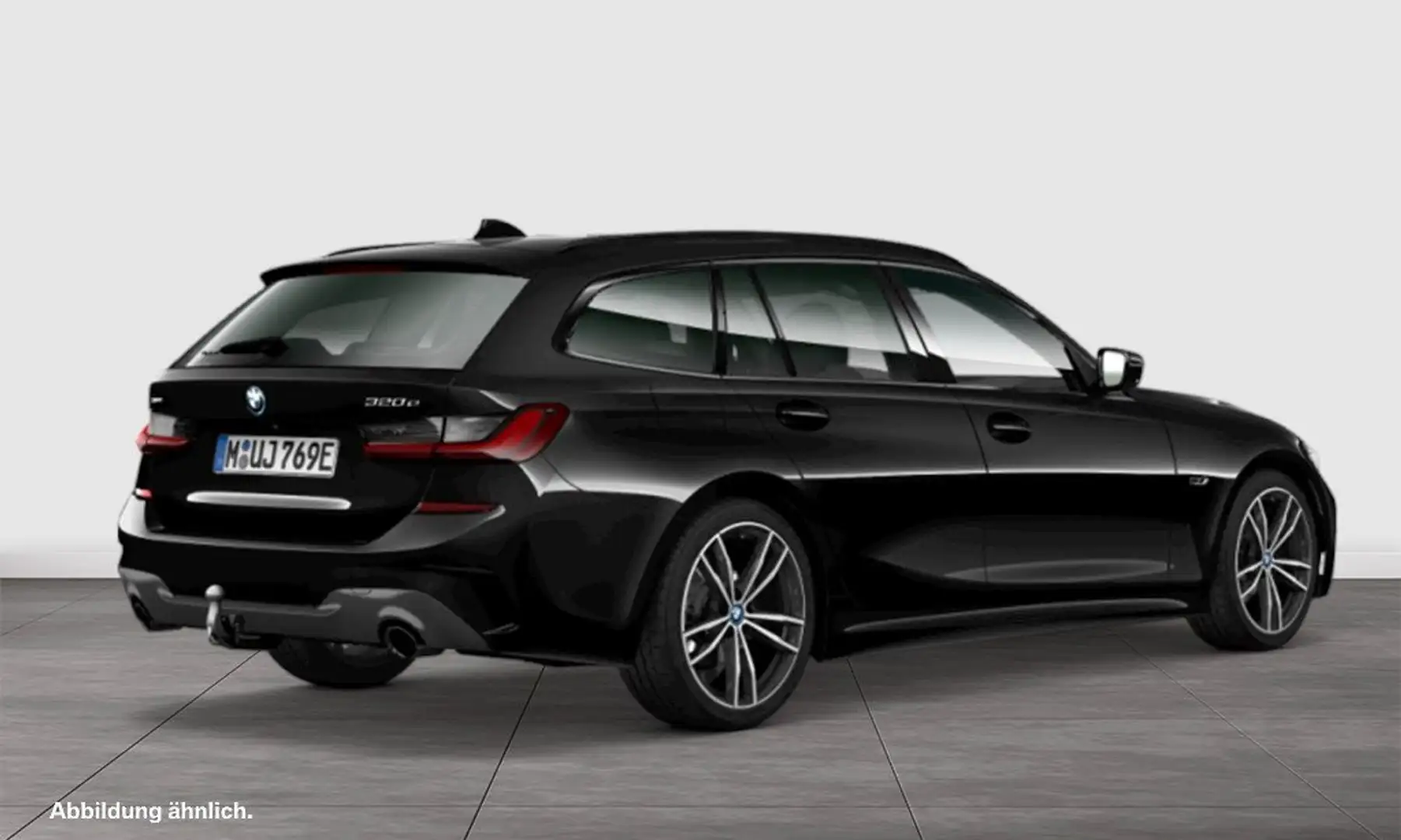 BMW 320 e xDrive M Sport AHK RFK NAVI LED PDC V+H Schwarz - 2