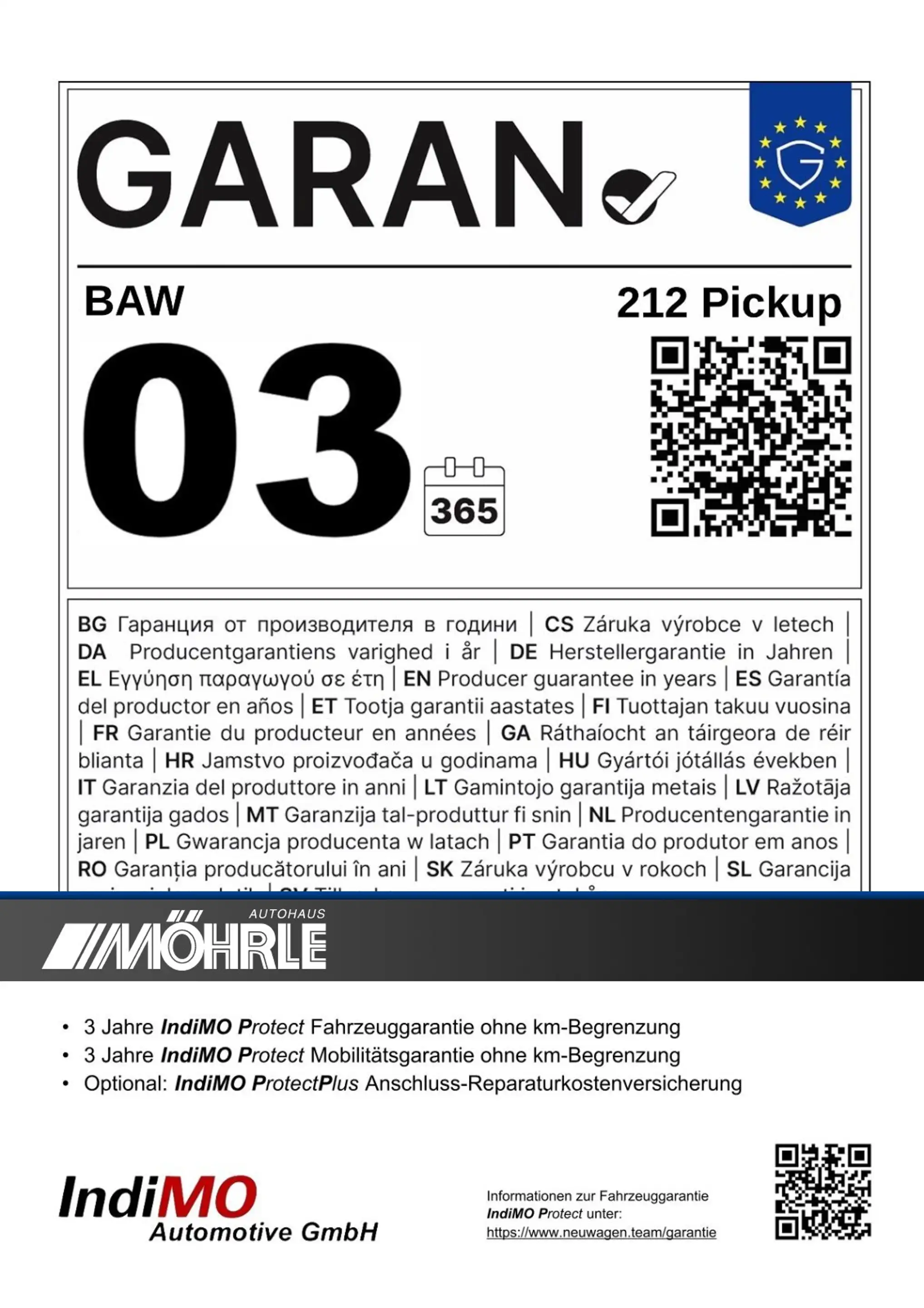 BAW 212 212 Pickup 2.3 Diesel 4WD 360° Kamera LED PDC — photo 2