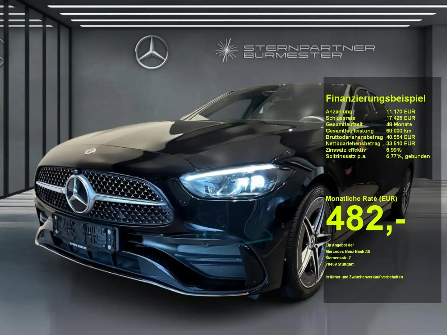 Mercedes-Benz C 220 d AMG+Navi+Distronic+Kamera+Ambiente+SHZ+ Schwarz - 1
