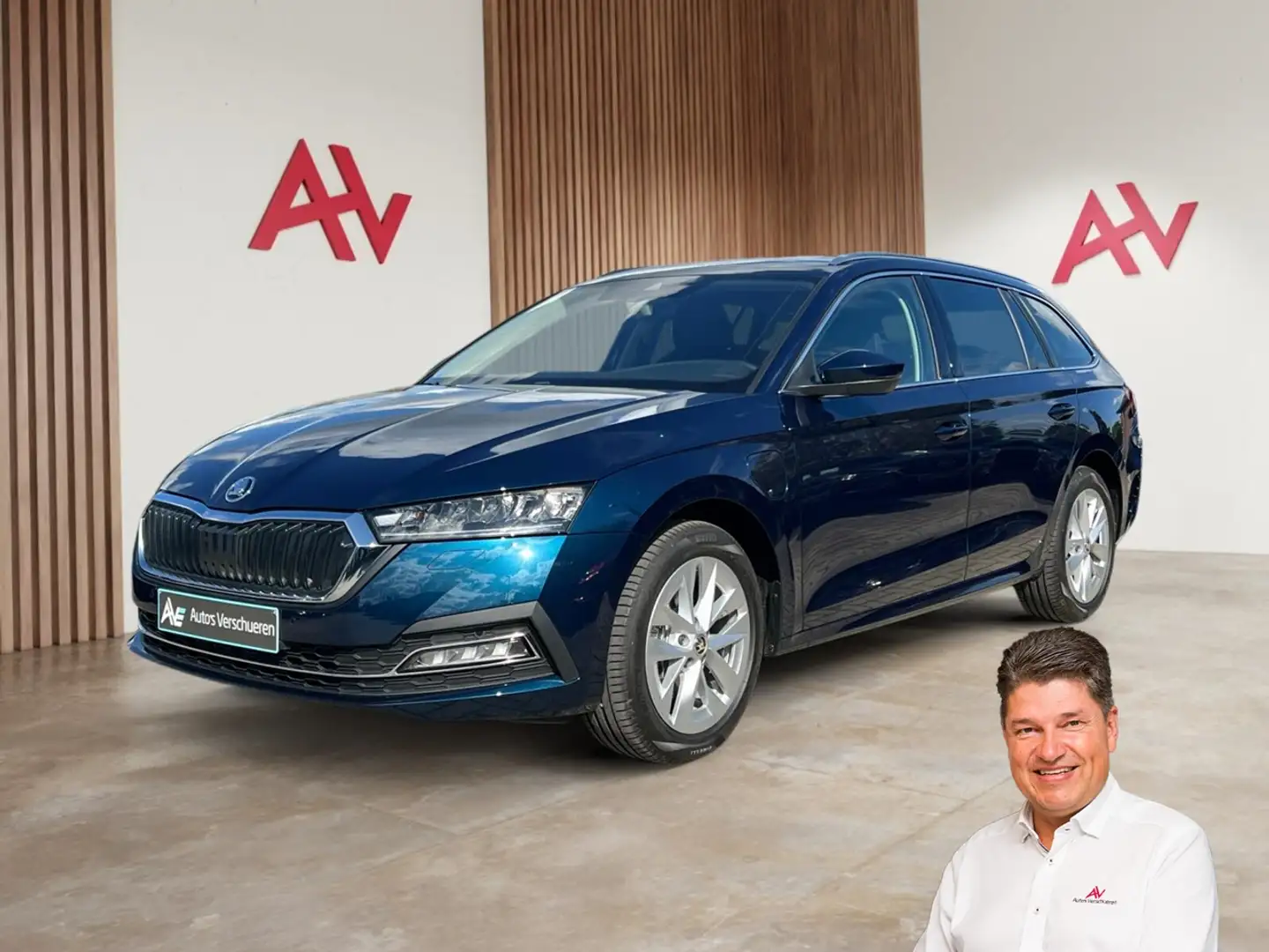 Skoda Octavia Combi iV 1.4 TSI DSG Clever ** Carplay/Android ... Bleu - 1