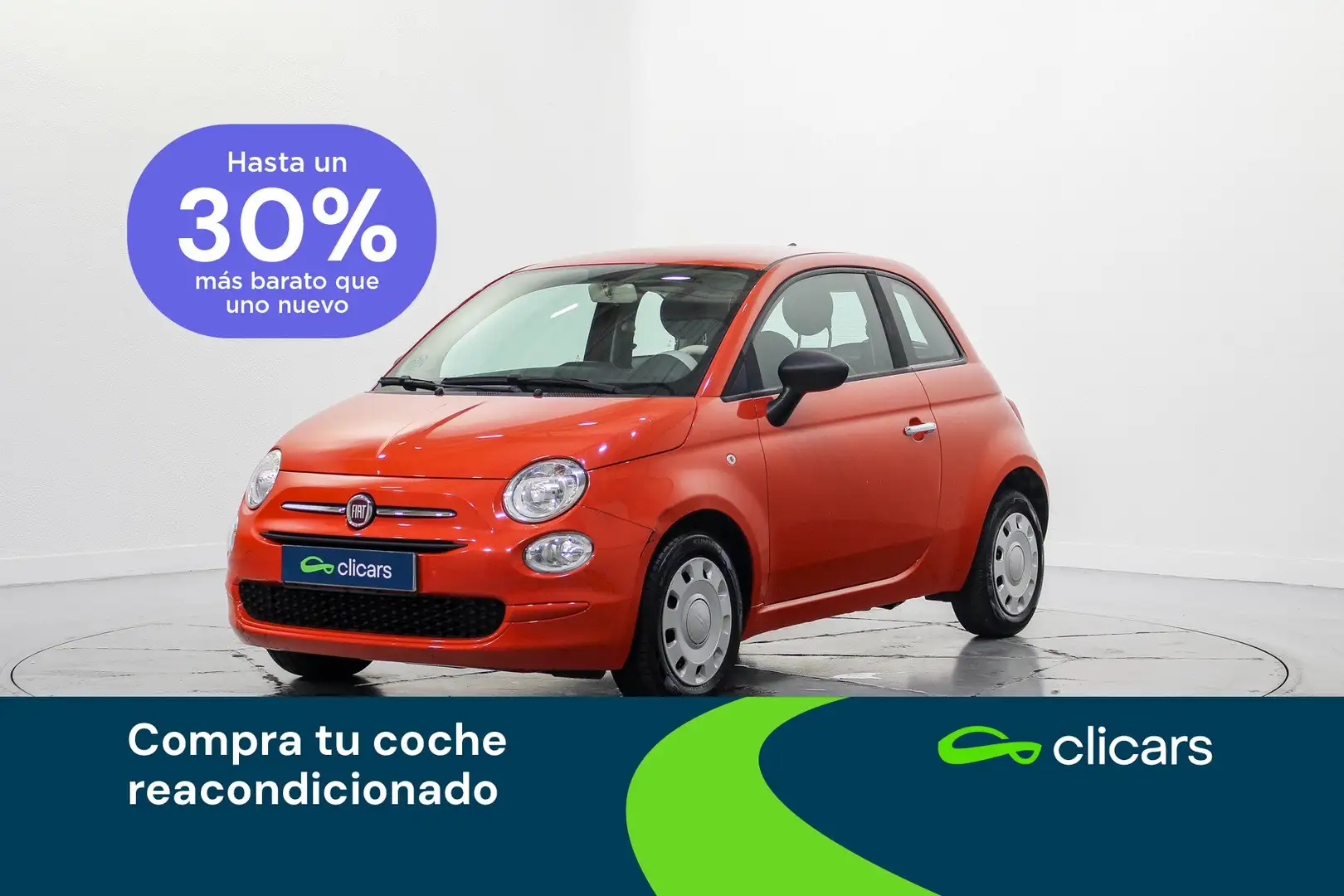 Fiat 500 1.0 Hybrid Cult 52kW Rouge - 1