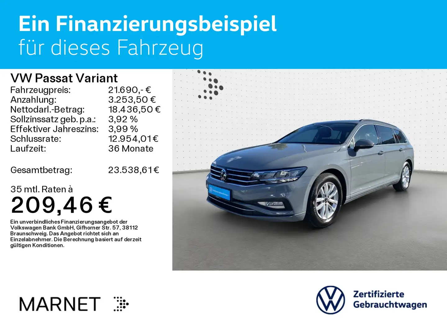 Volkswagen Passat Variant Business 2.0 TDI DSG*Navi*AHK*StH Grigio - 2