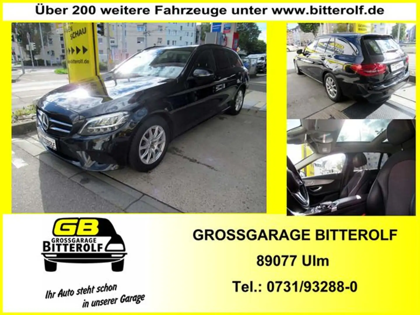 Mercedes-Benz C 220 d T Avantgarde Aut Navi/LED/RFK/PanoDach Schwarz - 1