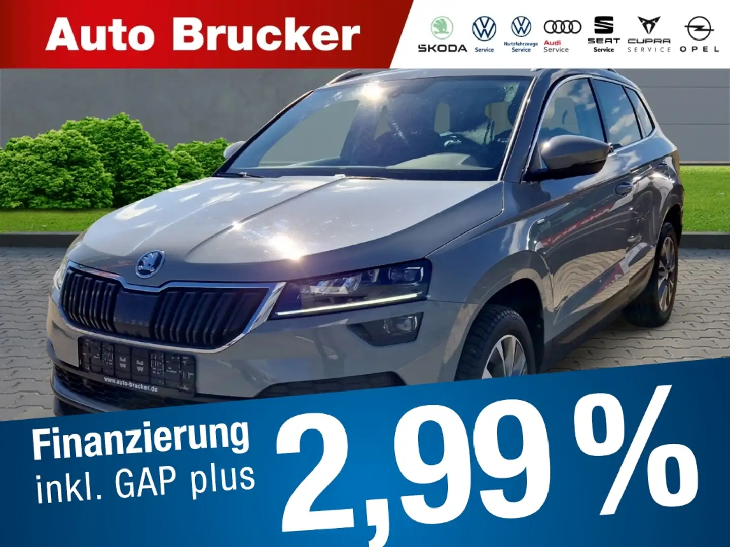 Skoda Karoq Clever 1.0 TSI+Alufelgen+Klimaautomatik+Parksensor Grau - 1