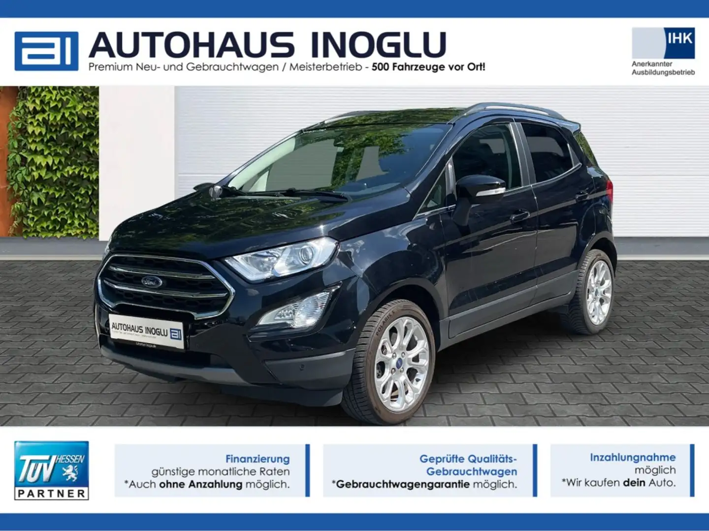 Ford EcoSport 1.0 Titanium Multimedia+Lenk SHZ+R-Kam+LED Schwarz - 1