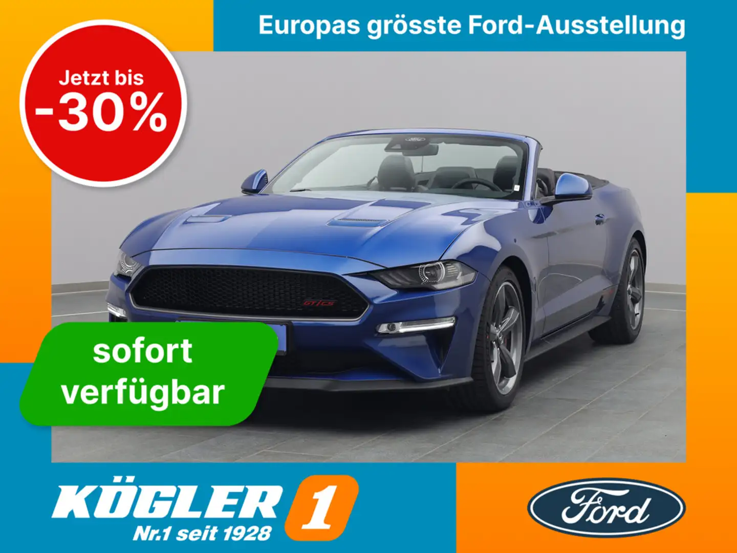 Ford Mustang GT Cabrio V8 California Special/Magne Bleu - 1