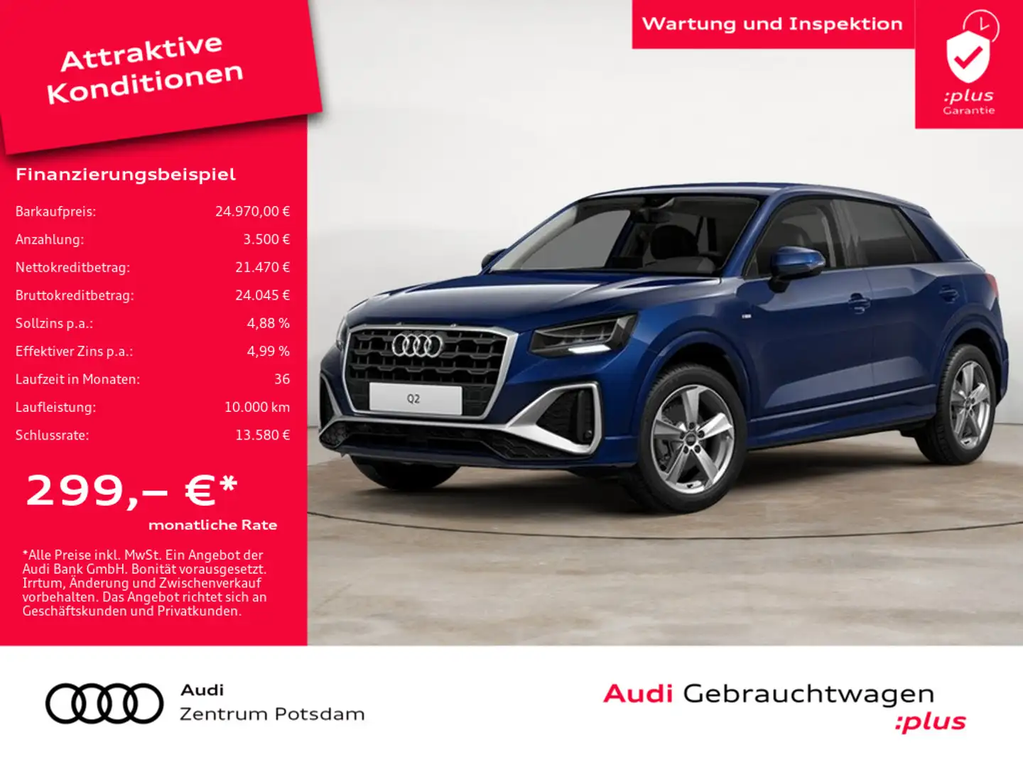 Audi Q2 S line 35 TFSI LED NAVI AHK VIRTUAL Blau - 1