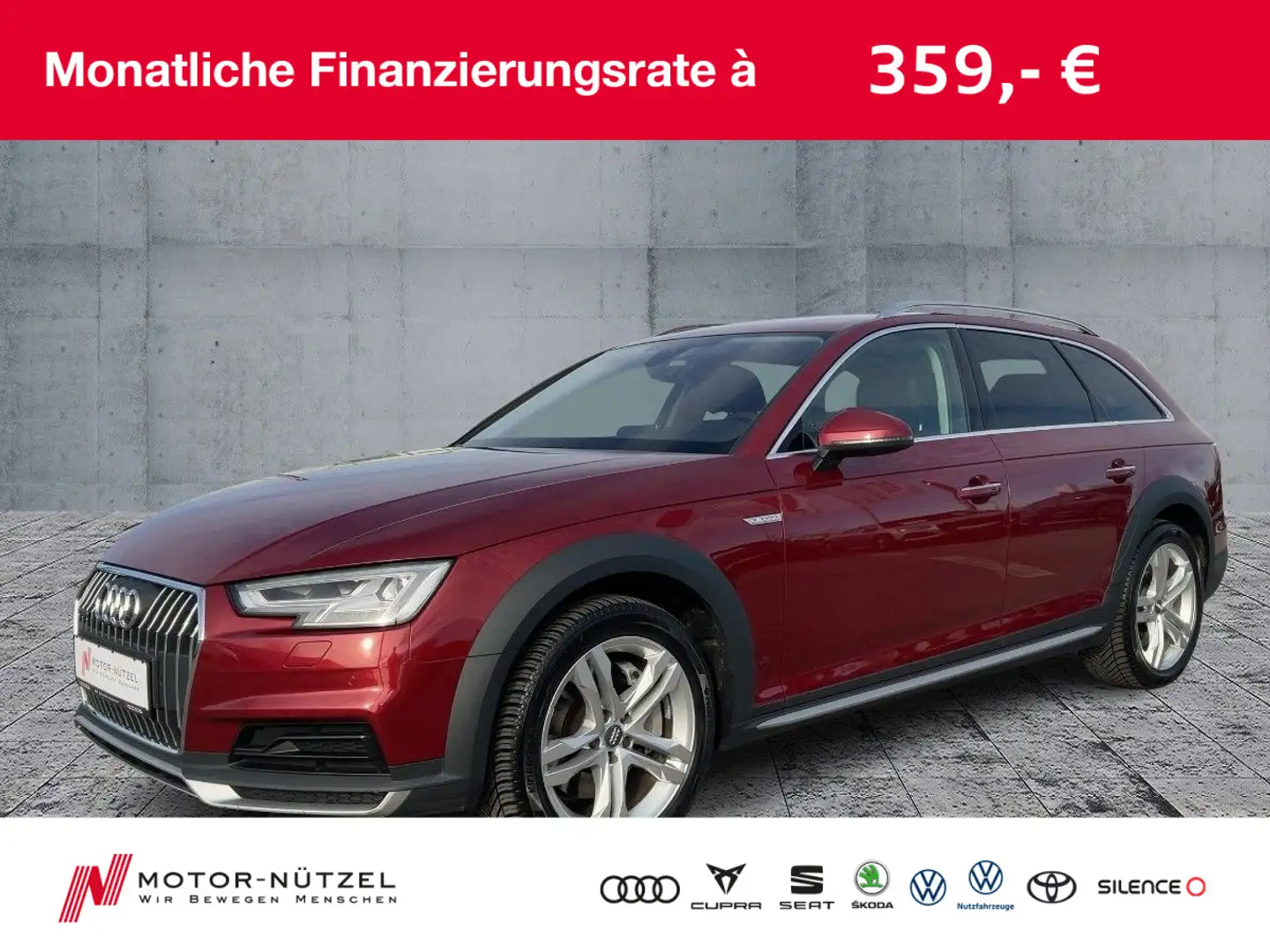 Audi A4 allroad A4 allroad 45 TFSI S-TR QU LED+AHK+NAVI+RFK+SHZ Rot - 1