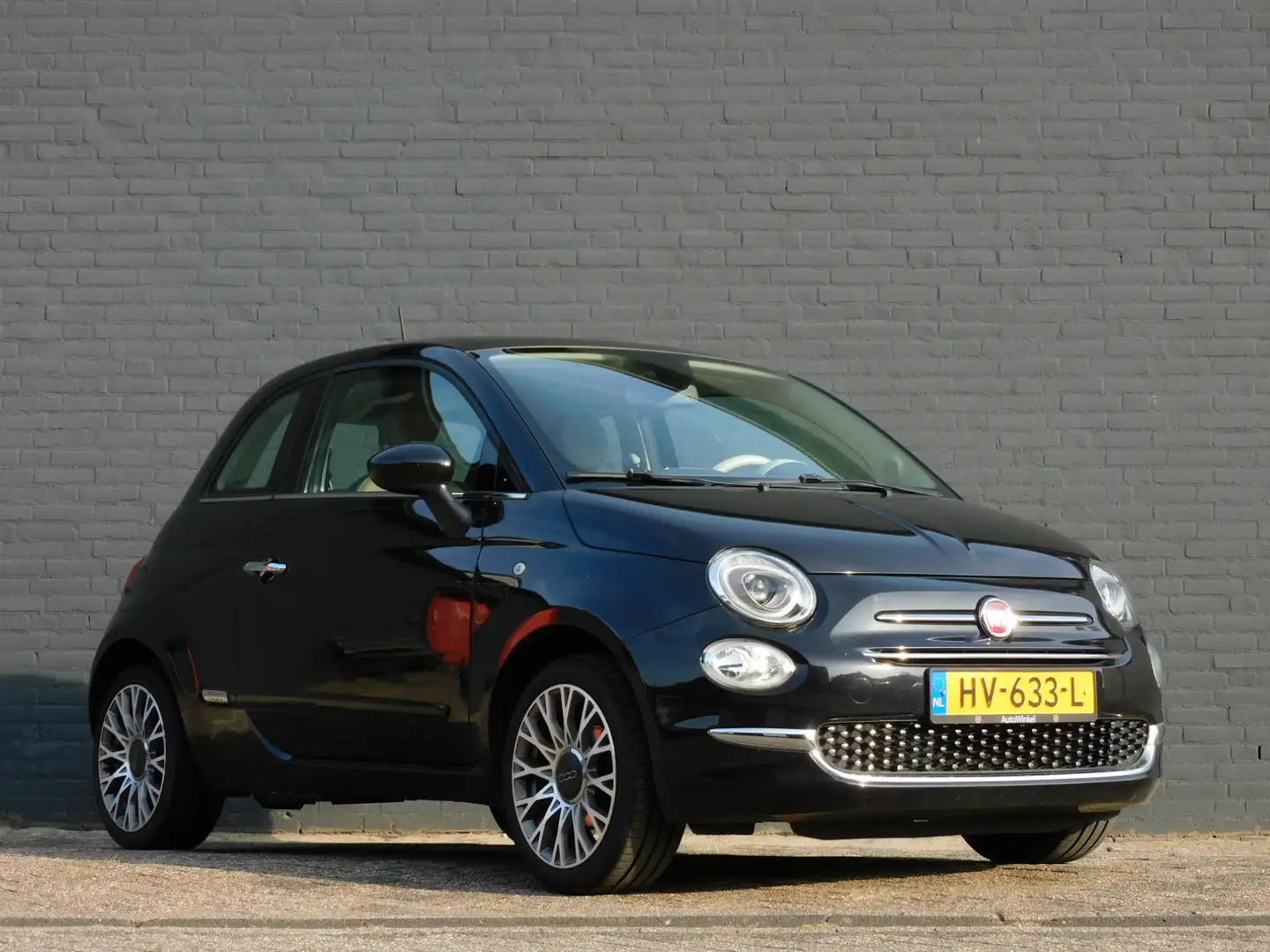 Fiat 500 1.2 Lounge LEER!  PANODAK! FULLMAP NAVI! CLIMA! LM Zwart - 2
