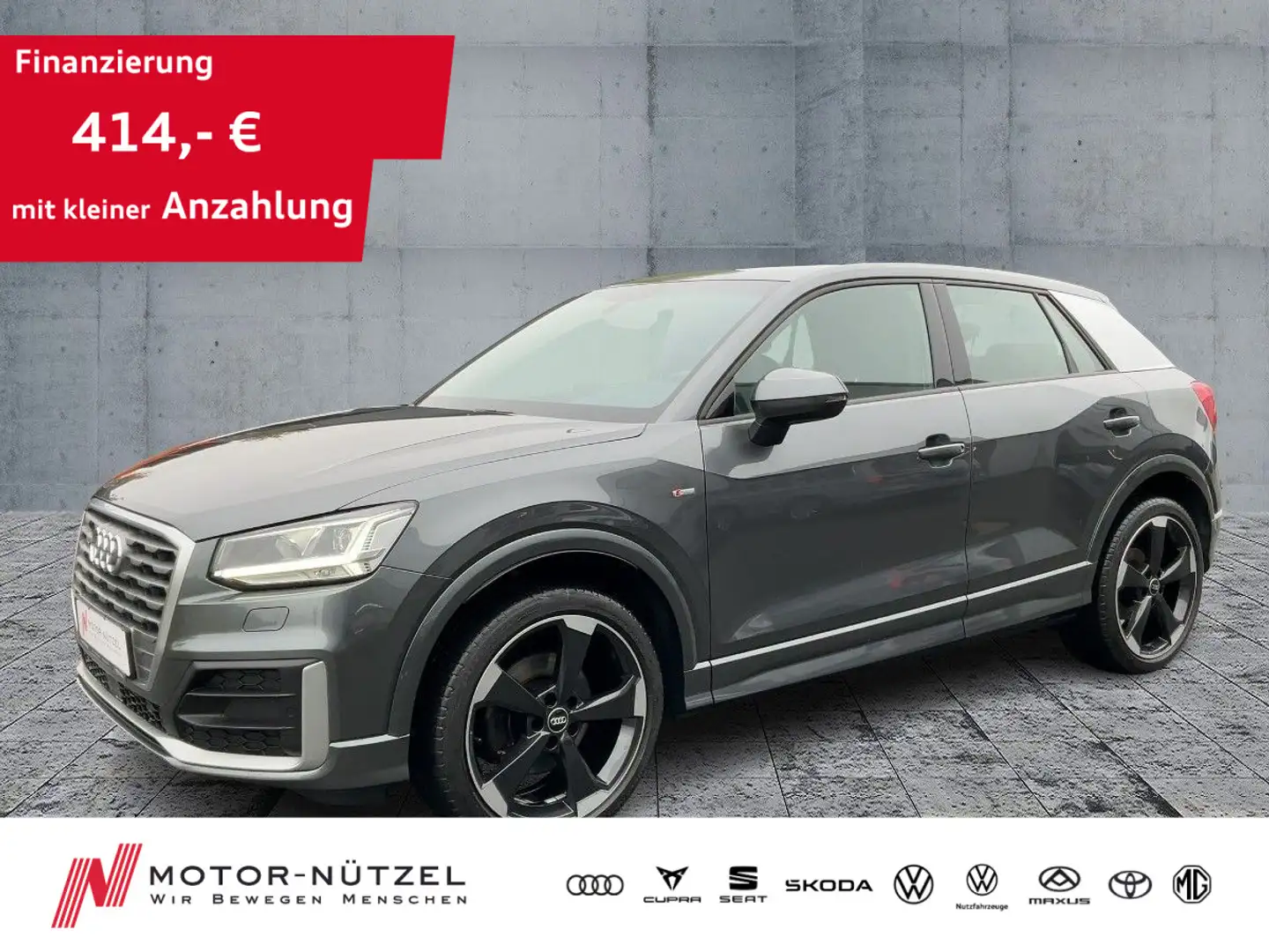 Audi Q2 35 TDI QU S-TR S-LINE LED+NAVI+RFK+GRA+AHK+19 Grau - 1