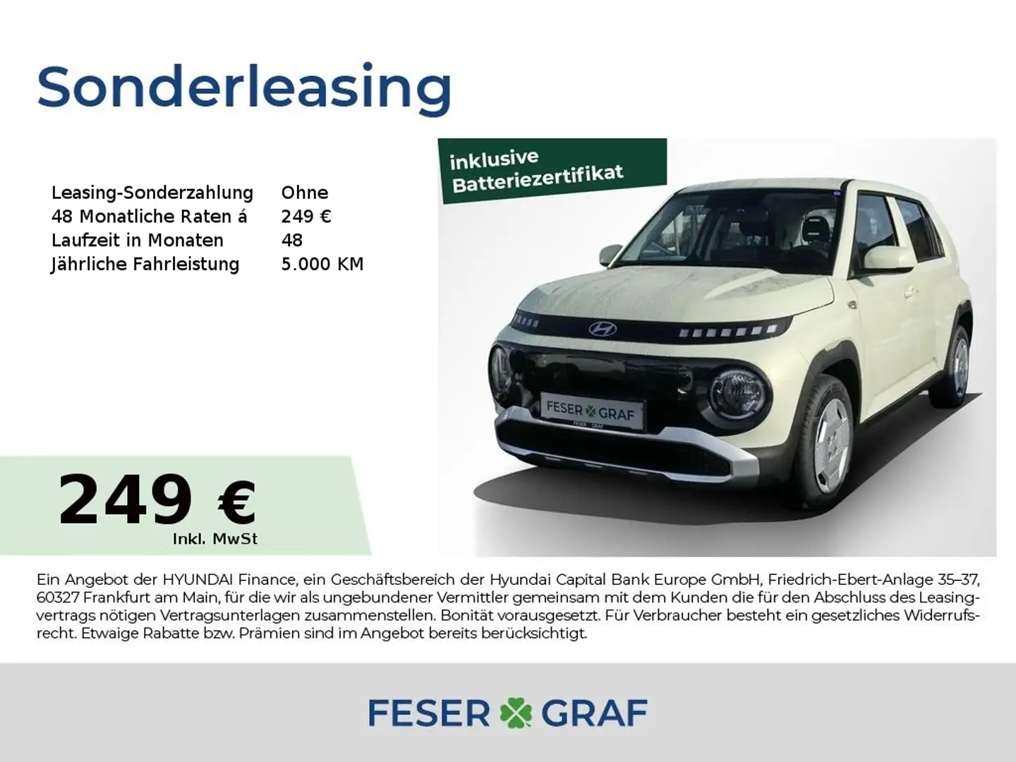 Hyundai Inster SELECT NAVI KAMERA KLIMA LED-TFL SMARTKEY Gelb - 1