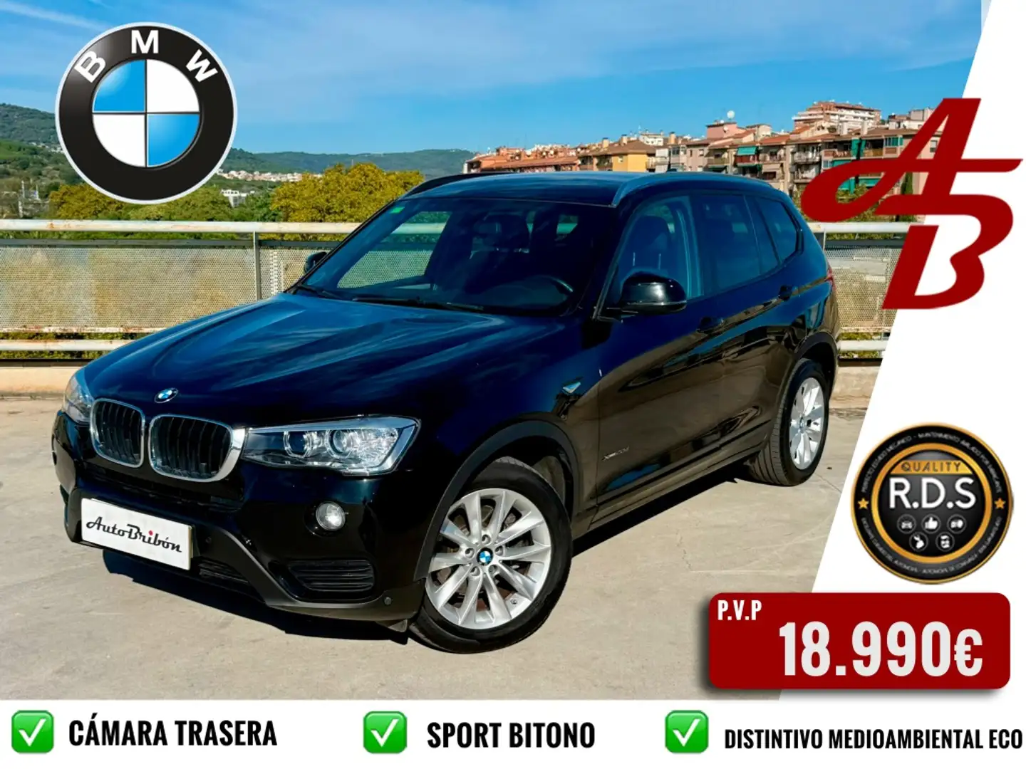 BMW X3 xDrive 20dA Negro - 1
