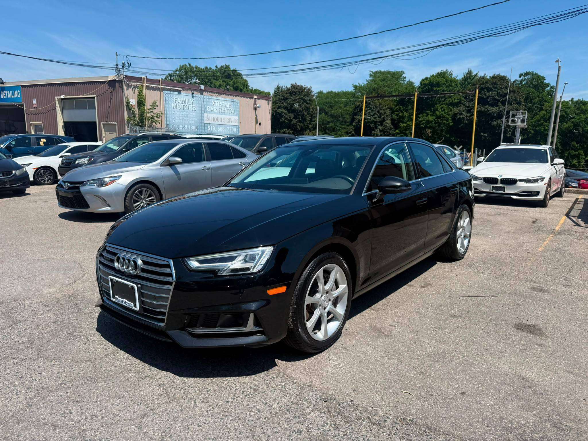 Black 2019 Audi A4 Sedan  Automatic