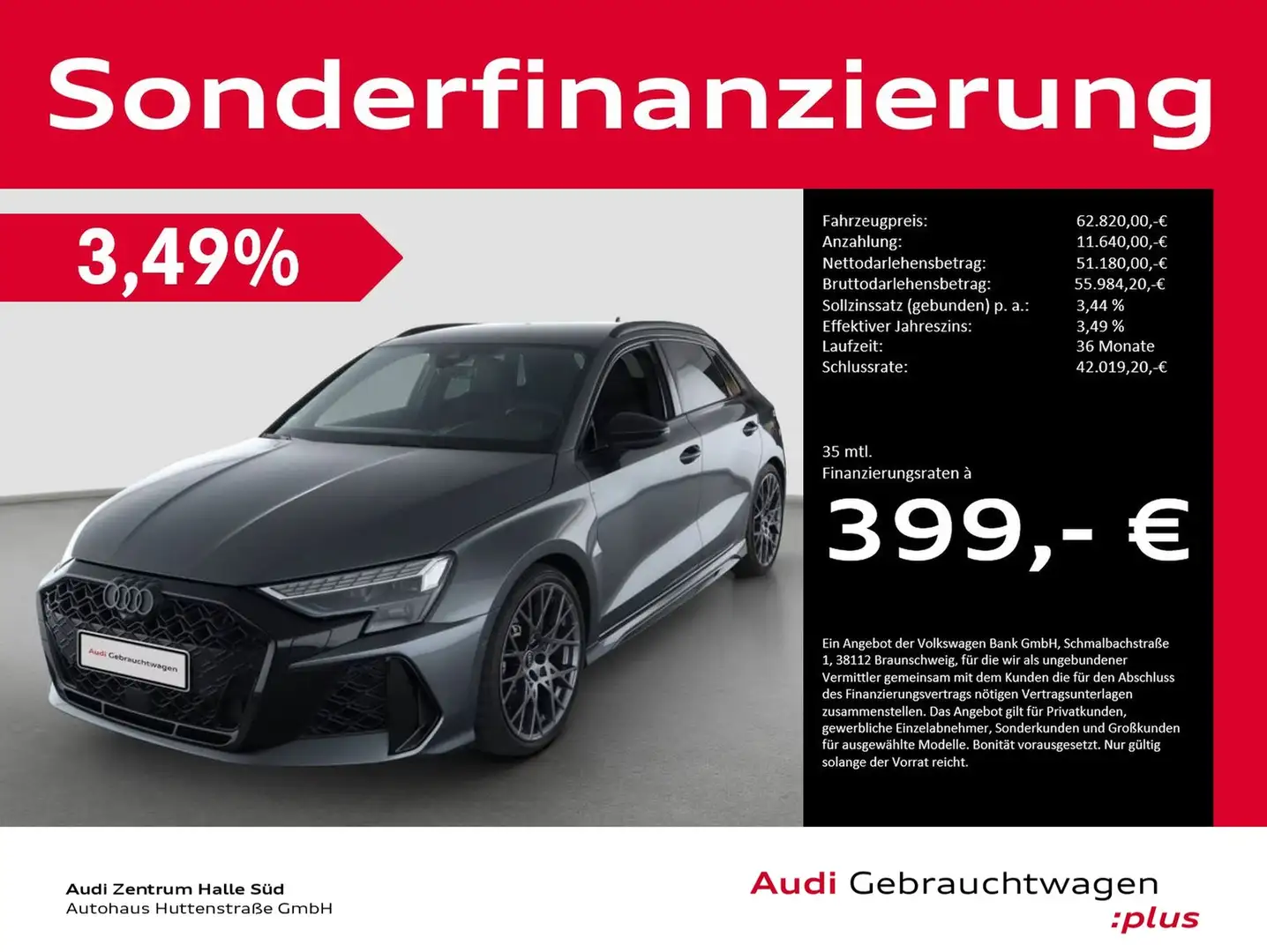 Audi RS3 Sportback qu MATRIX SONOS RS-AGA HuD Grau - 1