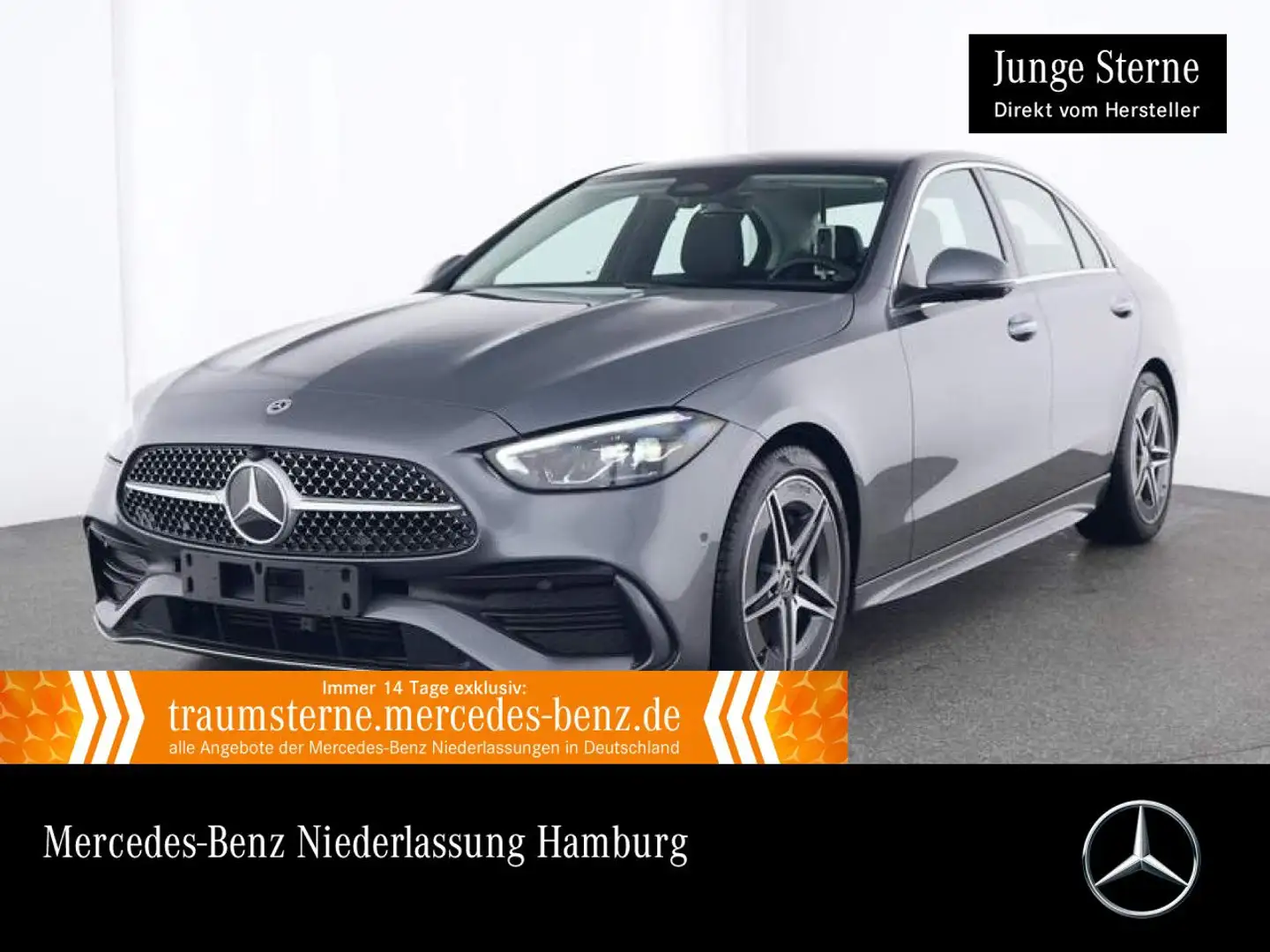 Mercedes-Benz C 200 AMG+PANO+360+AHK+LED+TOTW+KEYLESS+9G Grau - 1