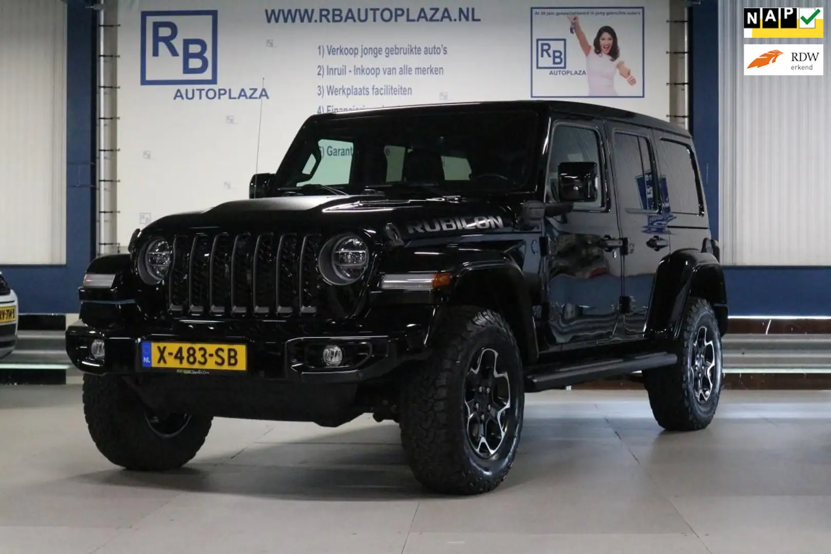 Jeep Wrangler Unlimited 4xe 380 Rubicon AUT / BTW Zwart - 1