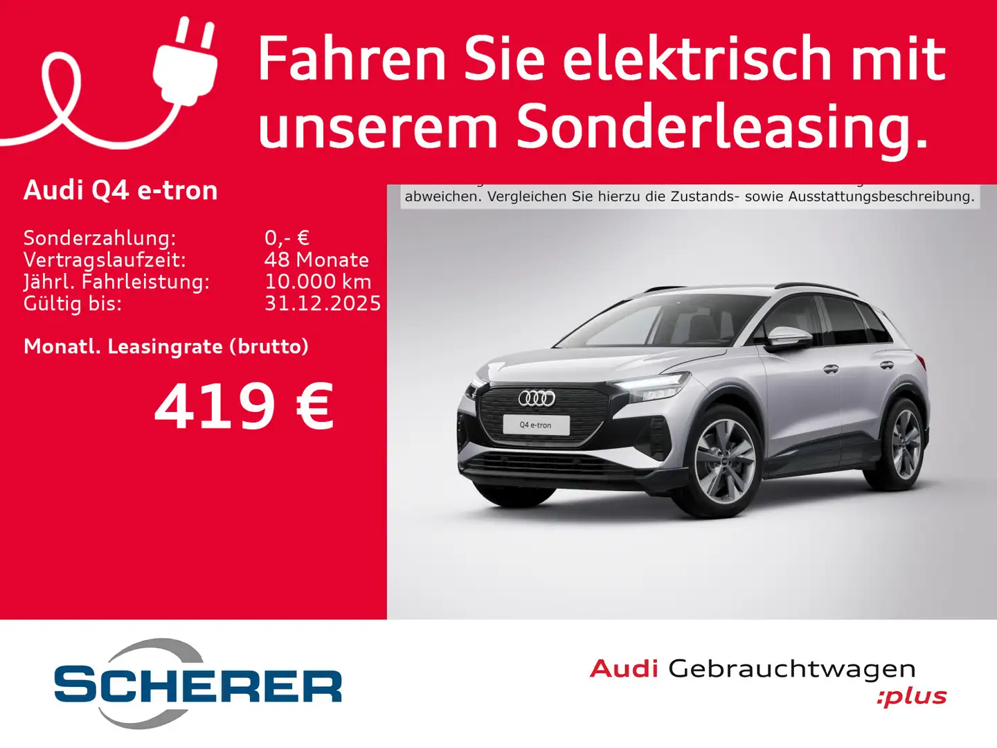Audi Q4 e-tron e-tron 45 LED NAVI+ EPH+ AHK GRA SHZ Silber - 1