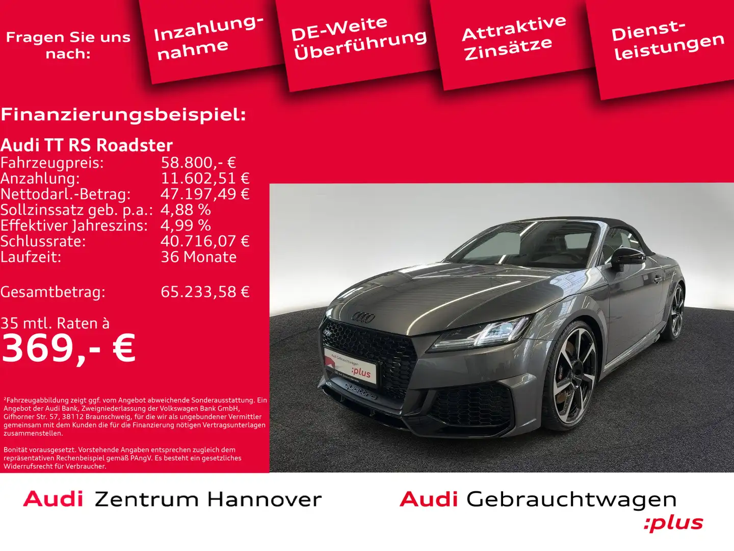 Audi TT RS 2.5 TFSI qu. Matrix B&O Kamera Na Gris - 1