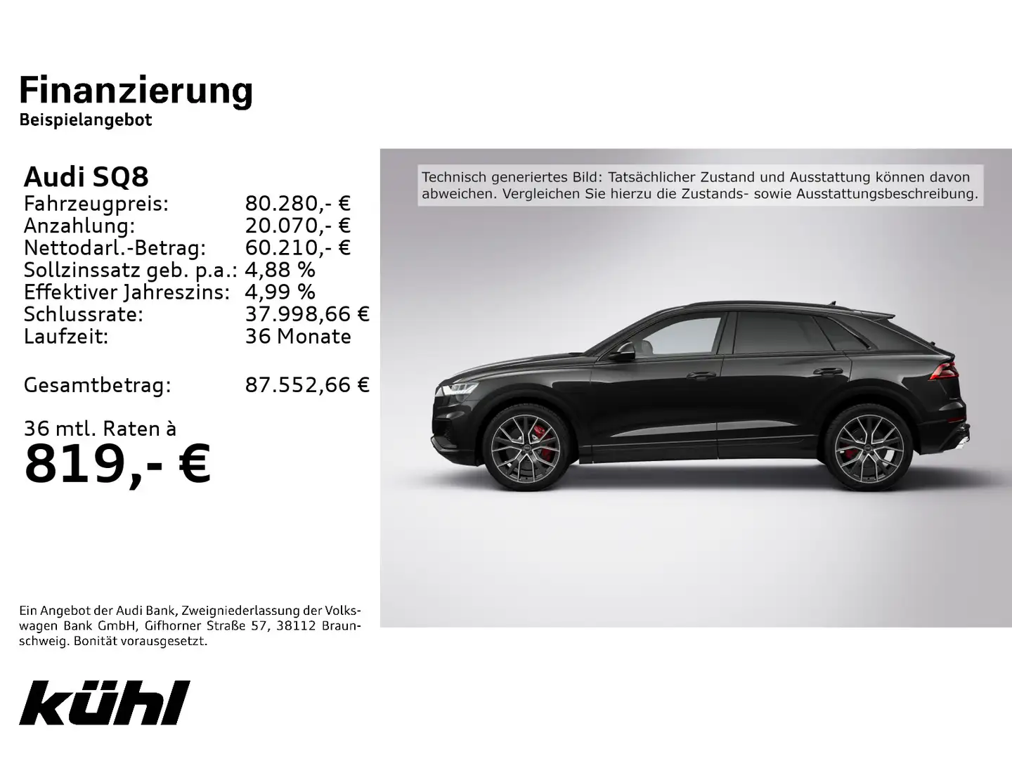 Audi SQ8 4.0 TFSI Q Tip. Competition Plus LED/Luft/AC Schwarz - 2