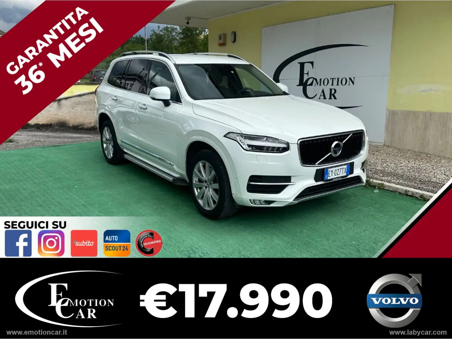 Volvo XC90 D5 AWD Geartronic Kinetic - 2015 Weiß - 1