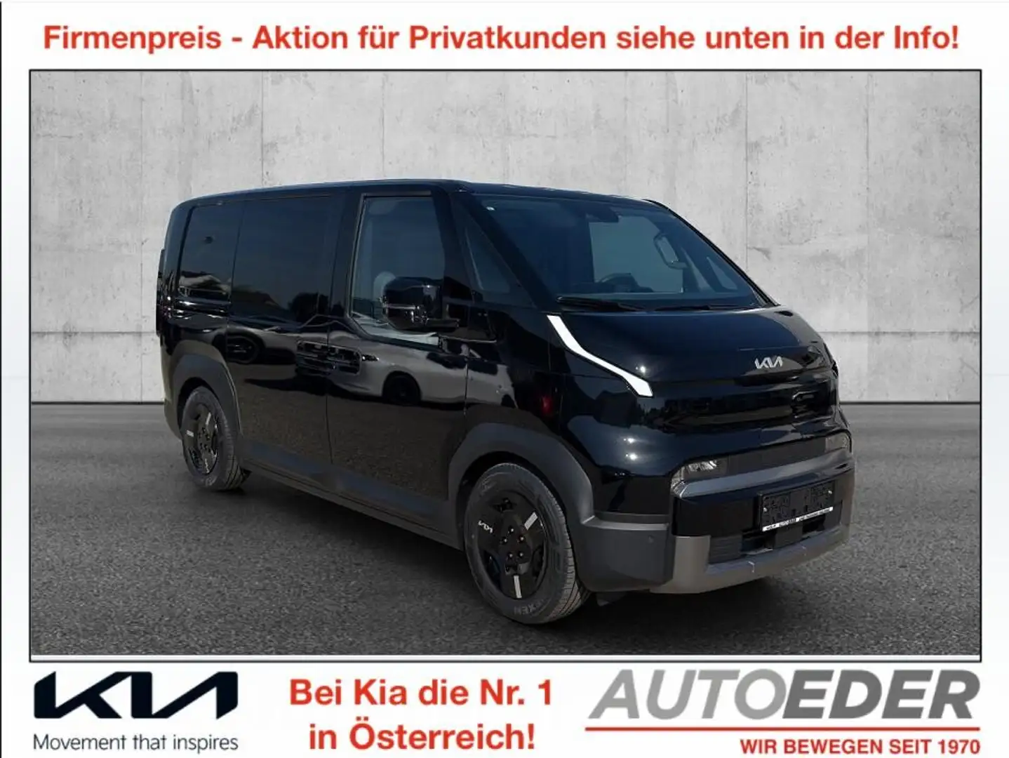 Kia PV5 Cargo 3DR 71,2kWh L2H1 Business Schwarz - 1